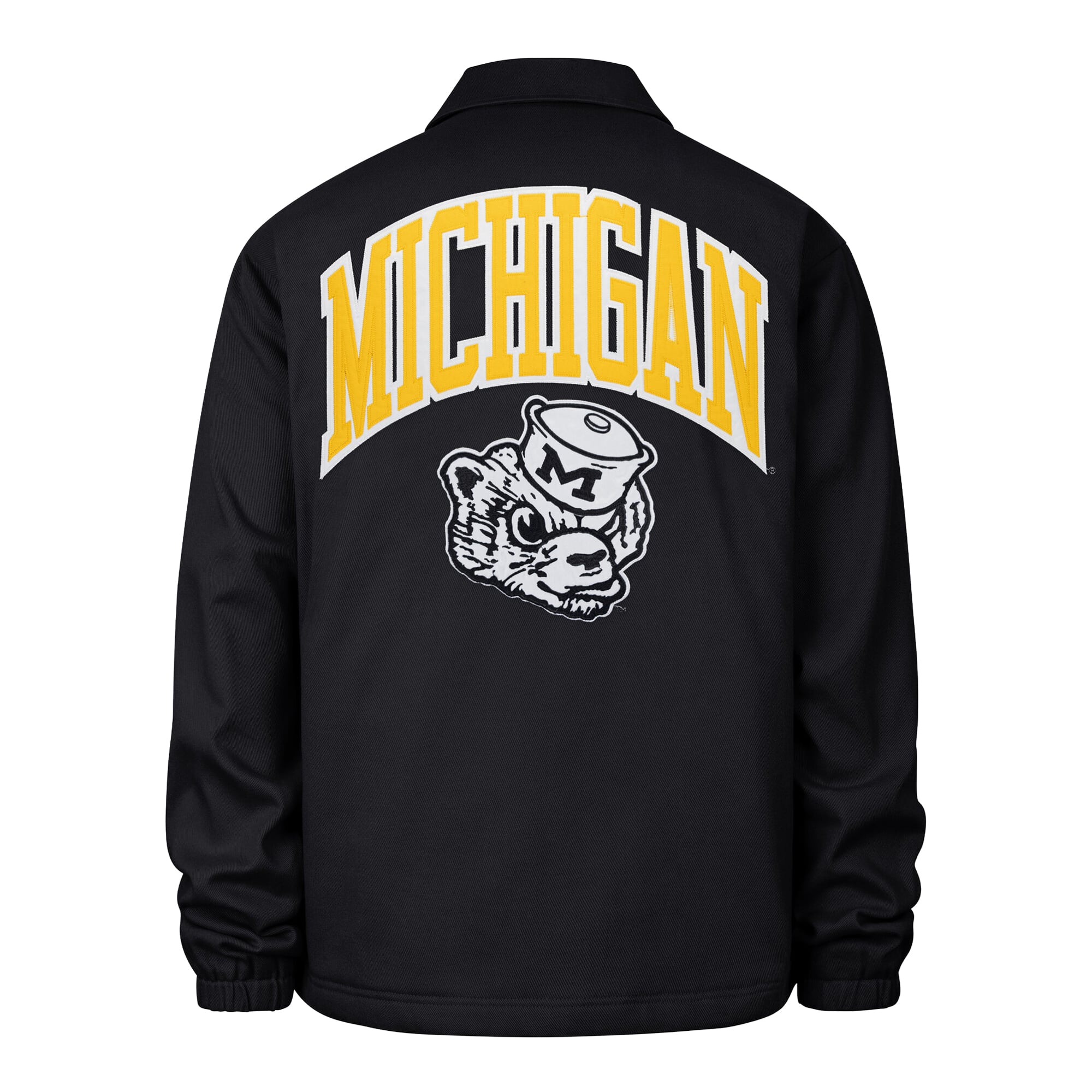 Men's '47 Navy Michigan Wolverines Retread Full-Snap Coaches Jacket