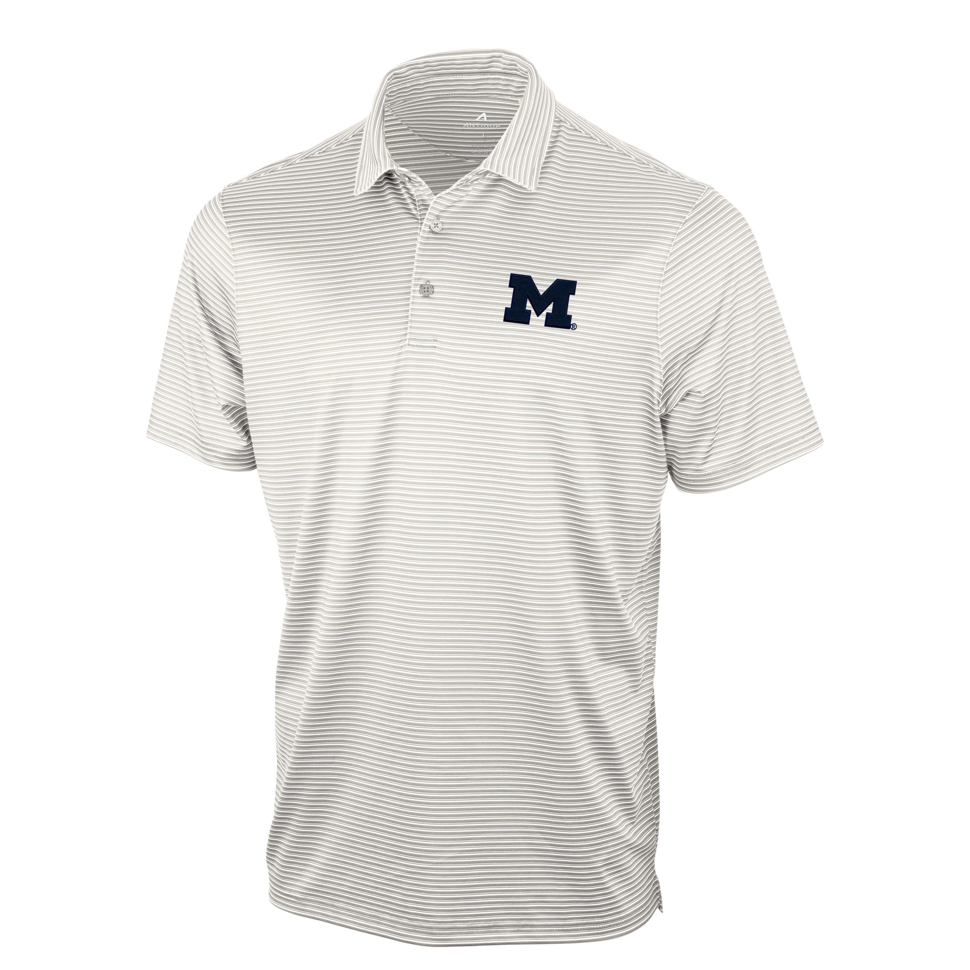 Polo Antigua gris pour homme Michigan Wolverines Eager