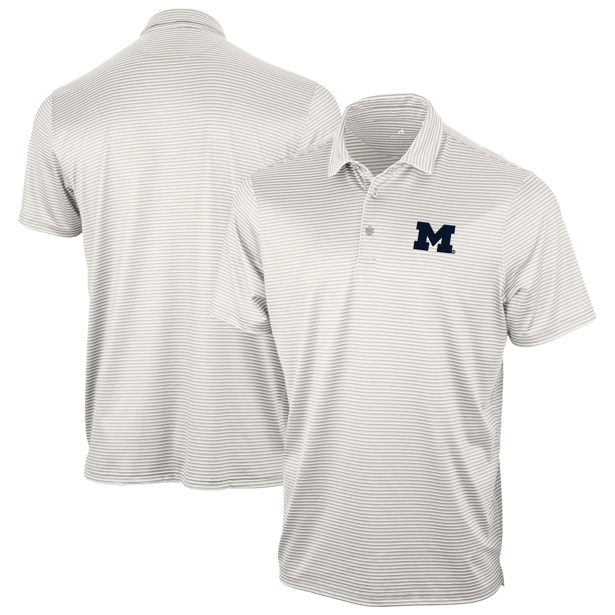 Polo Antigua gris pour homme Michigan Wolverines Eager