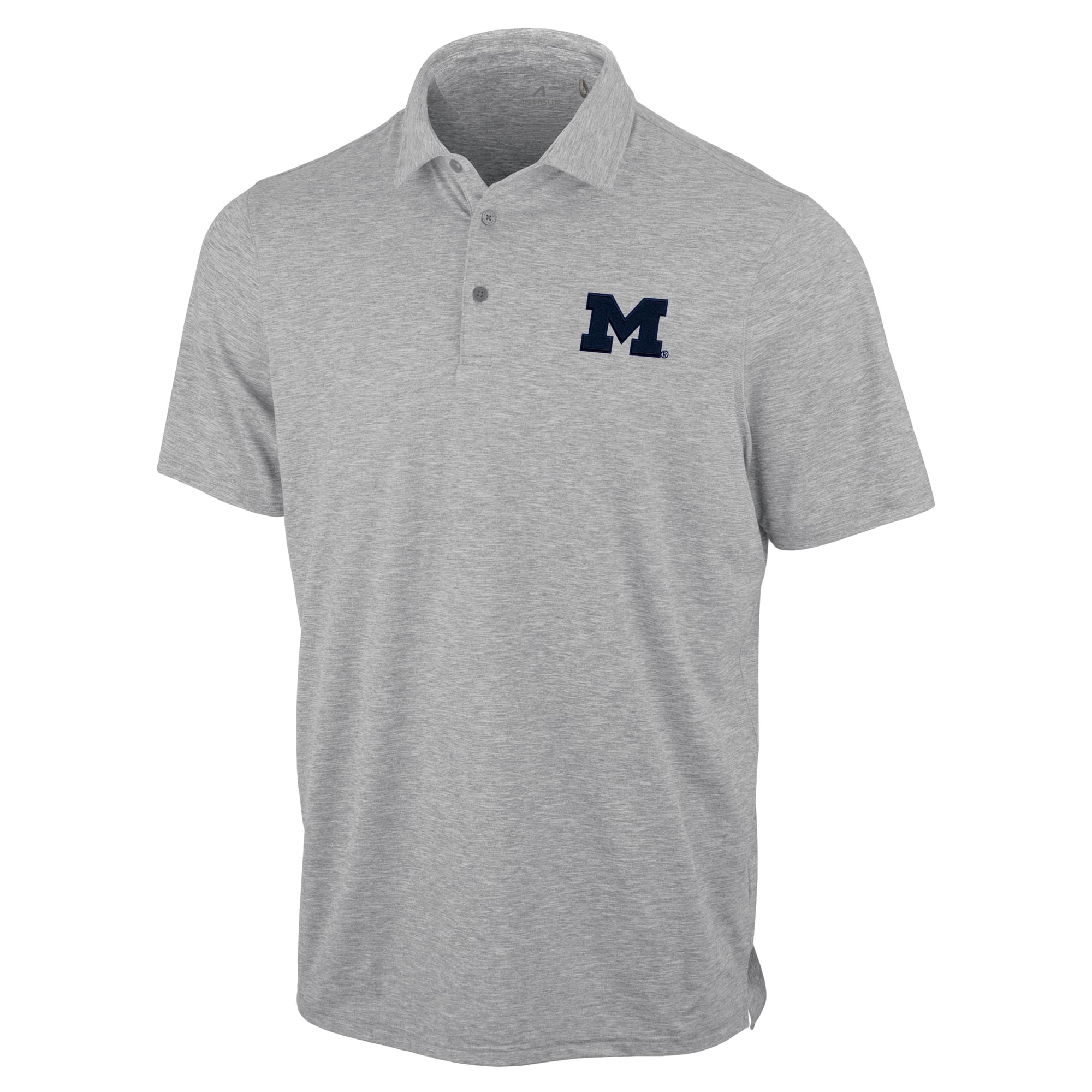 Polo Antigua Static gris chiné pour homme, Michigan Wolverines
