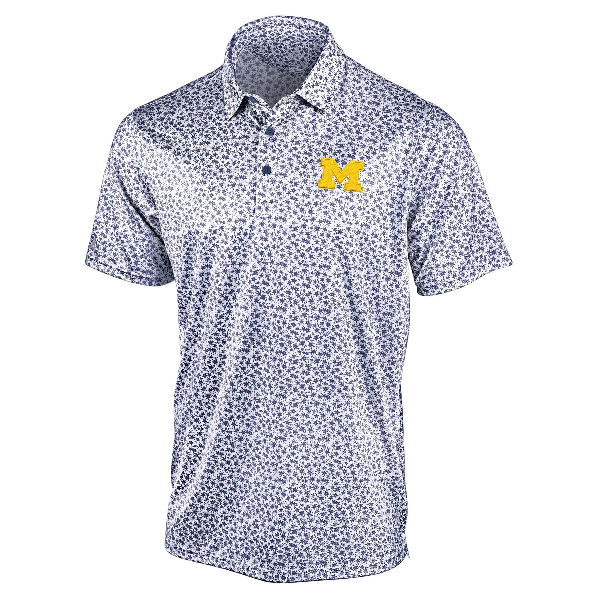 Polo Antigua bleu marine Michigan Wolverines Flourish pour homme