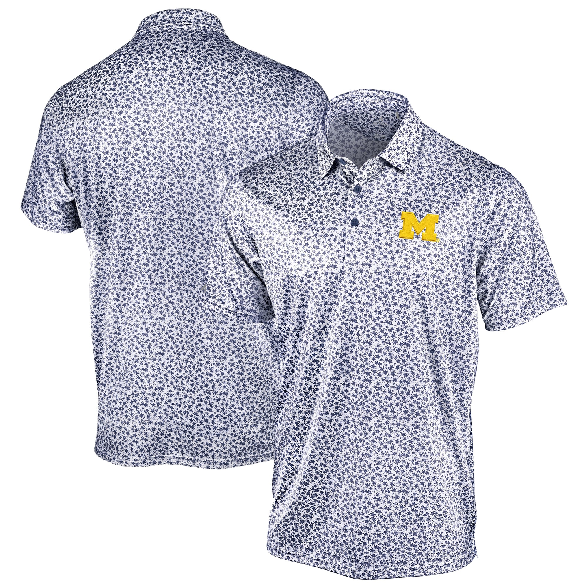 Polo Antigua bleu marine Michigan Wolverines Flourish pour homme