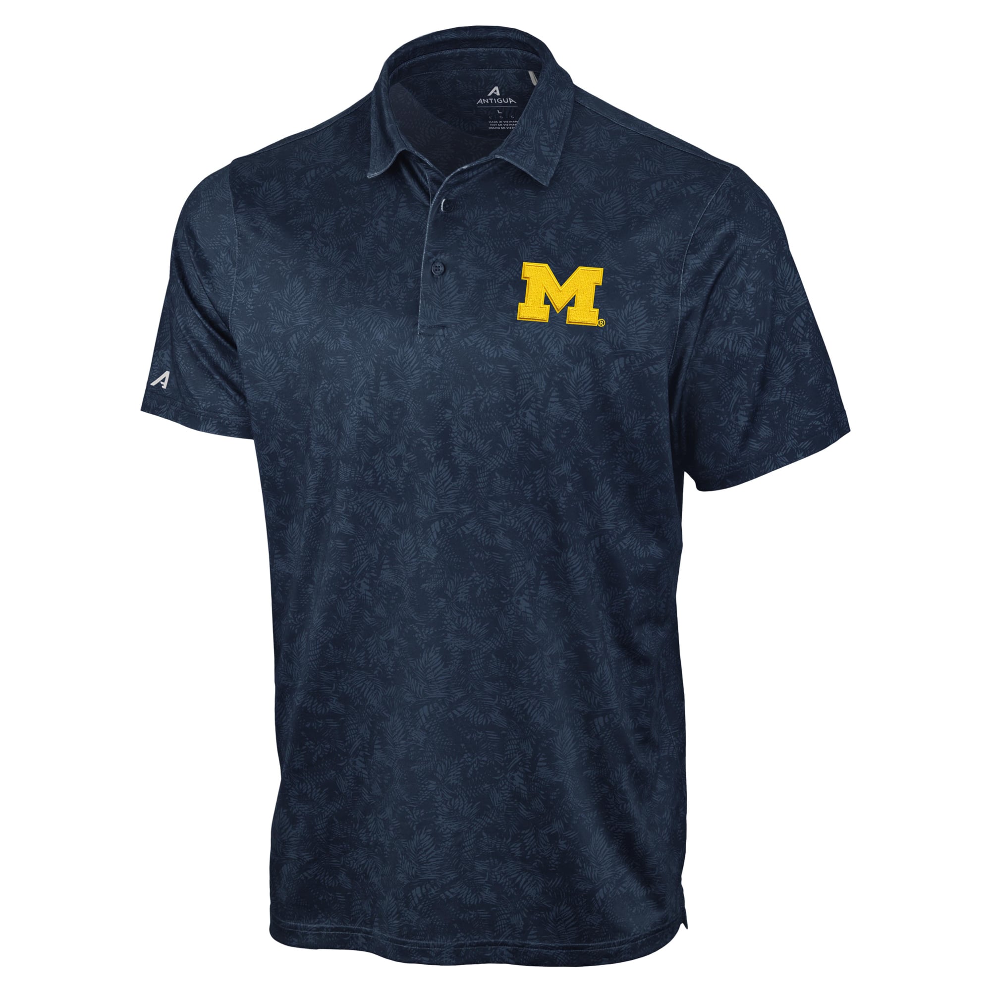Polo Antigua bleu marine Michigan Wolverines pour homme