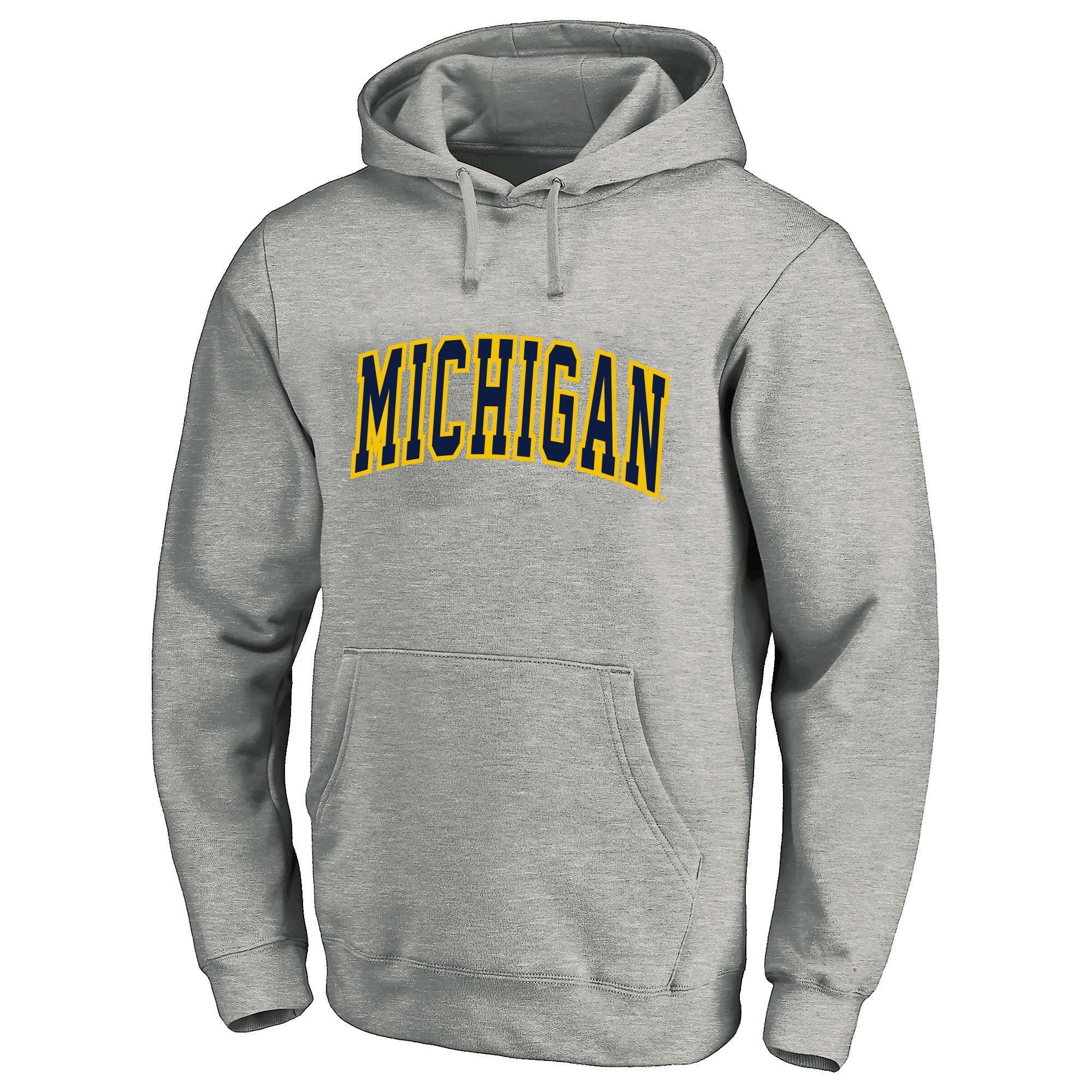 Men's Champion  Heather Gray Michigan Wolverines Arch Over Tackle Twill Big & Tall Hoodie