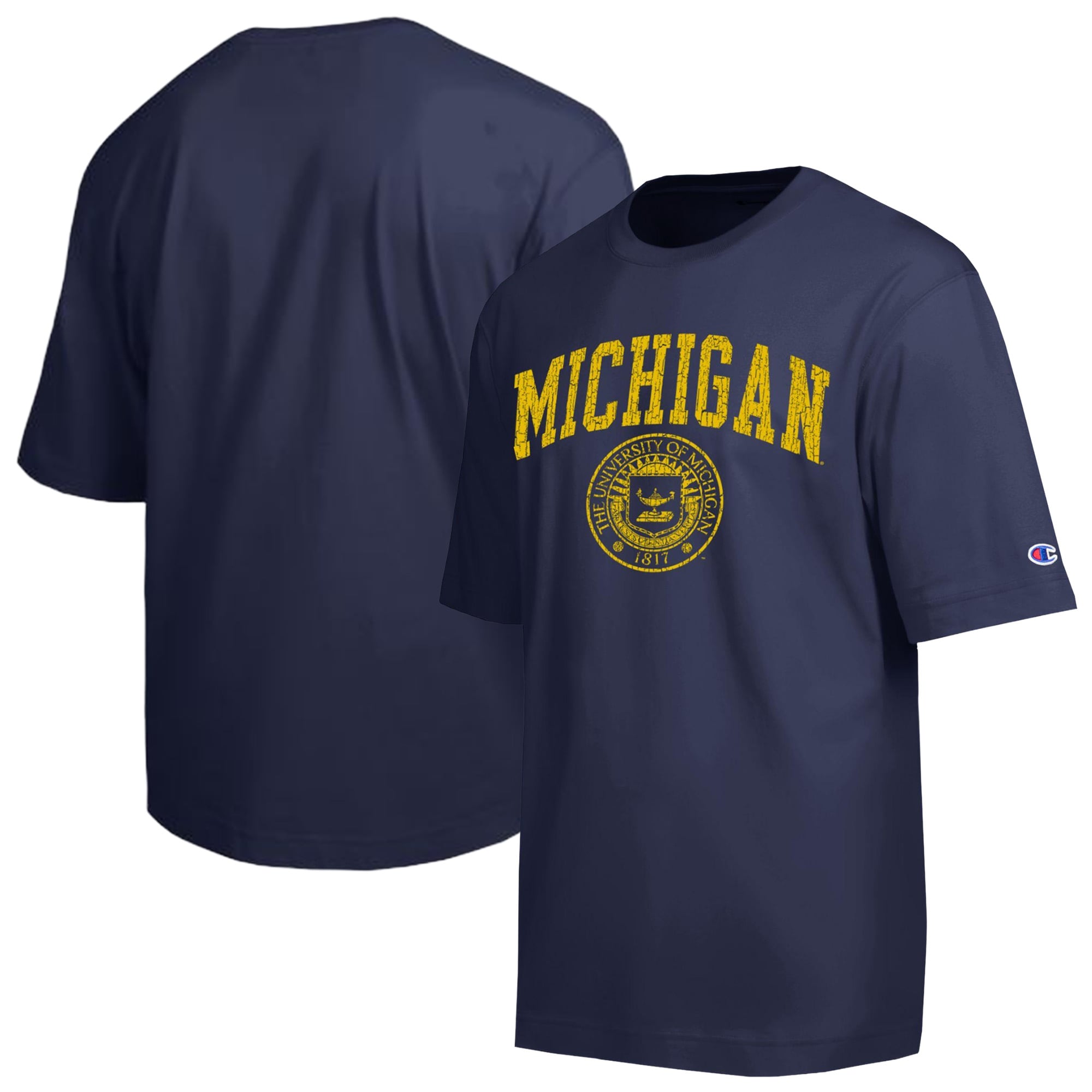 Men's Champion Navy Michigan Wolverines Scholar All-Star T-Shirt