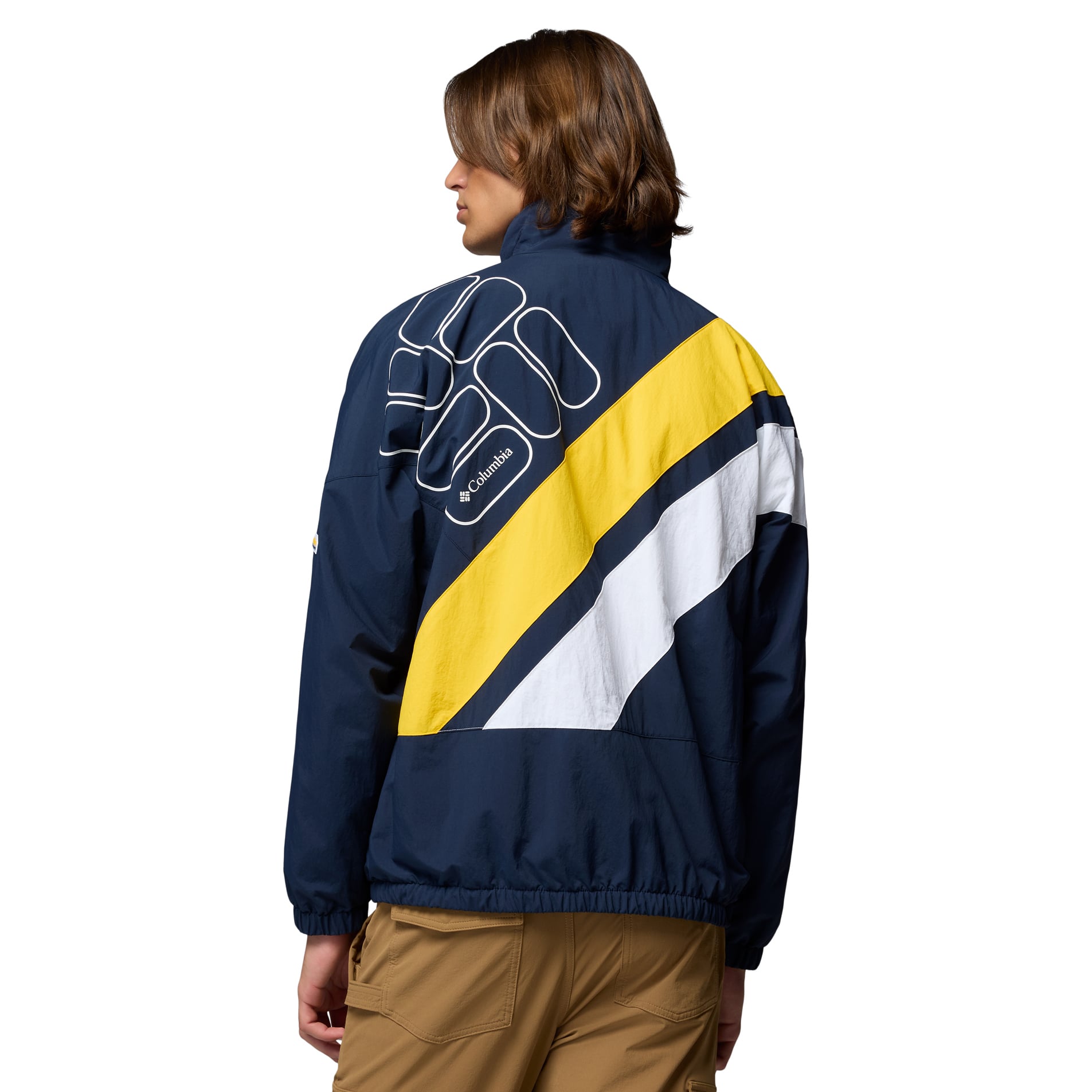 Men's Columbia Navy Michigan Wolverines Reventure Full-Zip Windbreaker Jacket