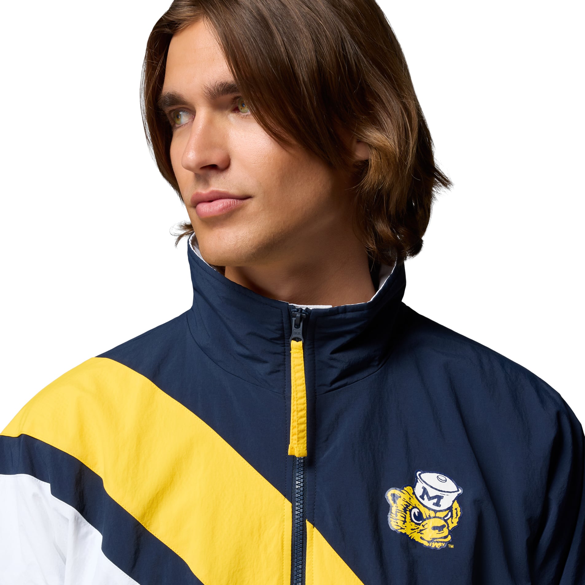 Men's Columbia Navy Michigan Wolverines Reventure Full-Zip Windbreaker Jacket