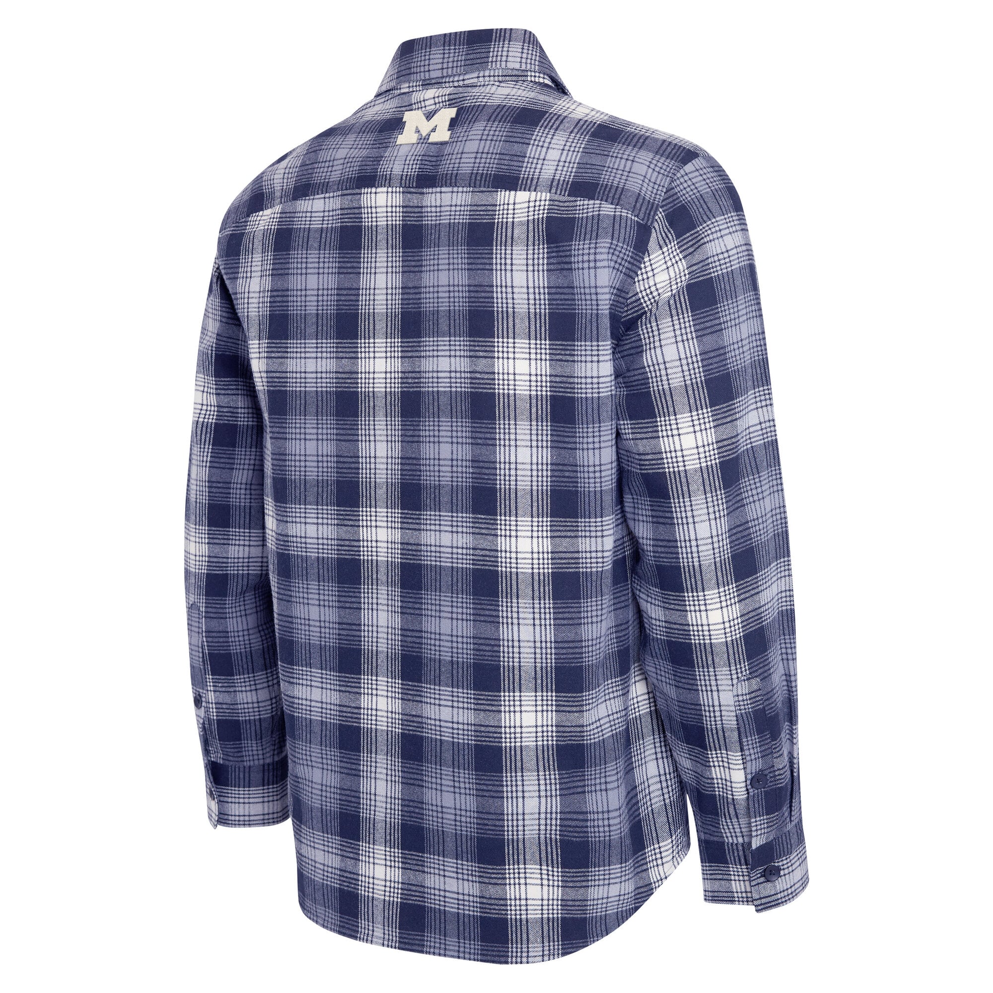 Chemise à carreaux manches longues boutonnée pour homme, collection Darius Rucker par Fanatics, Michigan Wolverines, bleu marine