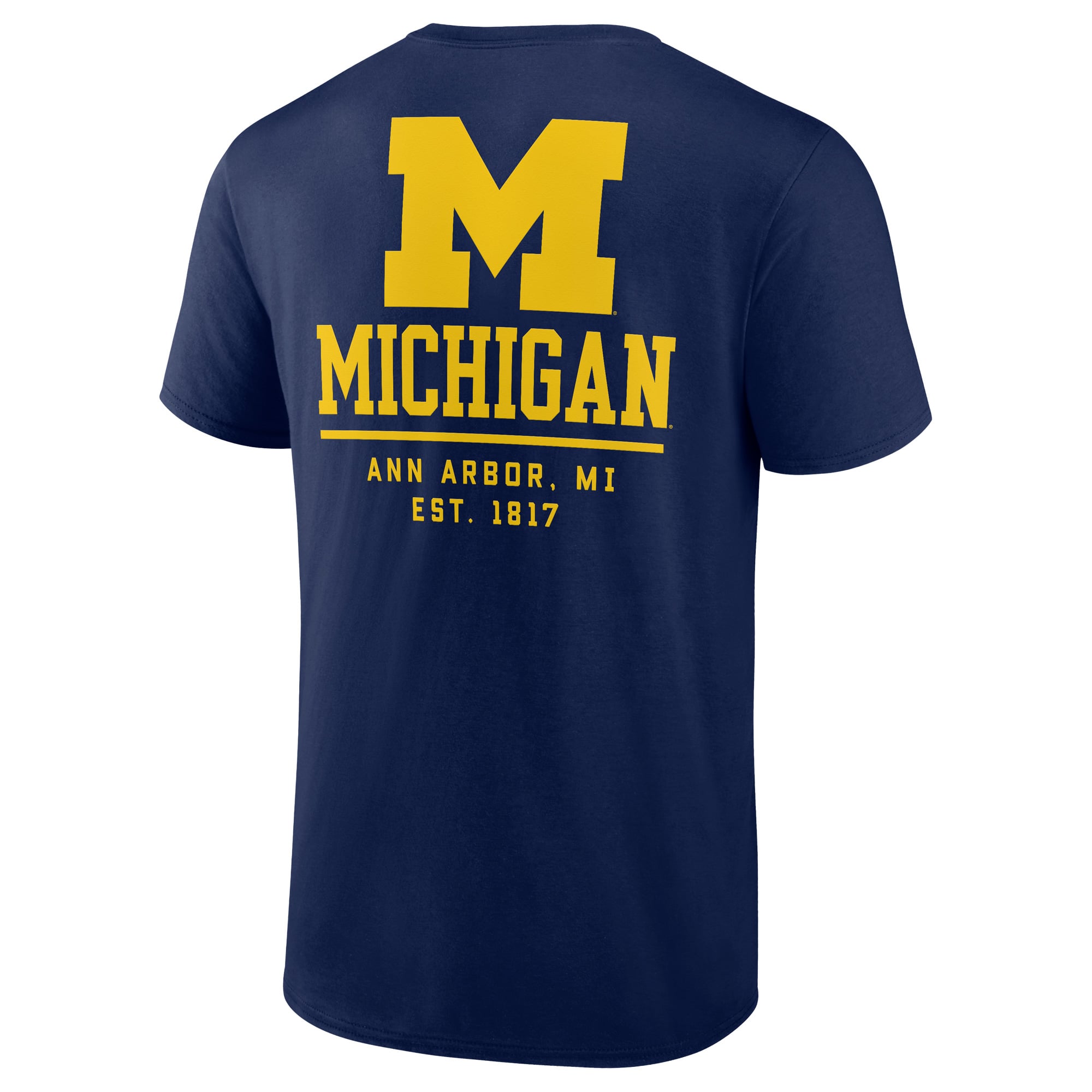 Men's Fanatics Navy Michigan Wolverines Game Day 2-Hit T-Shirt
