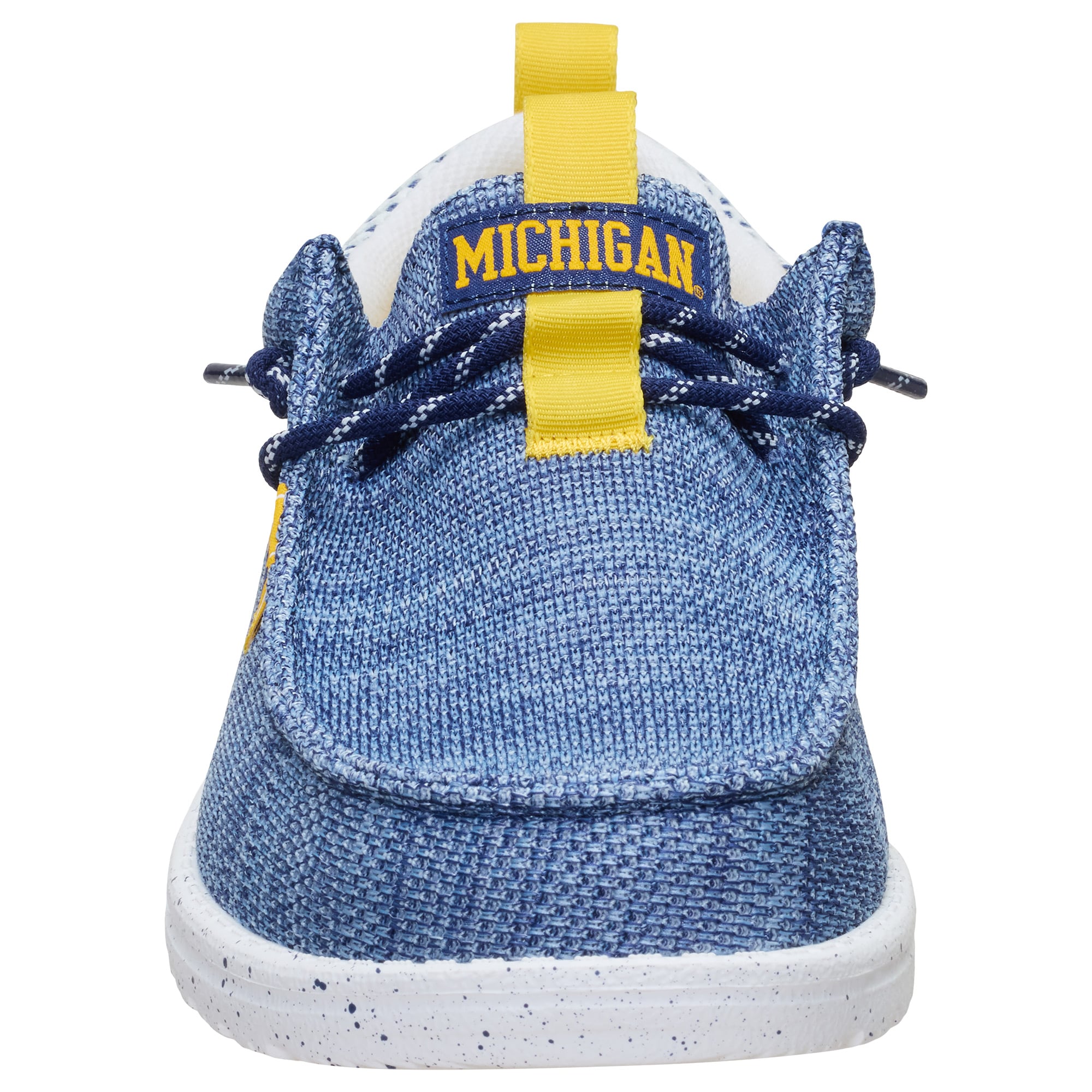 Men's Hey Dude Blue Michigan Wolverines Wally Stretch Sox Shoes