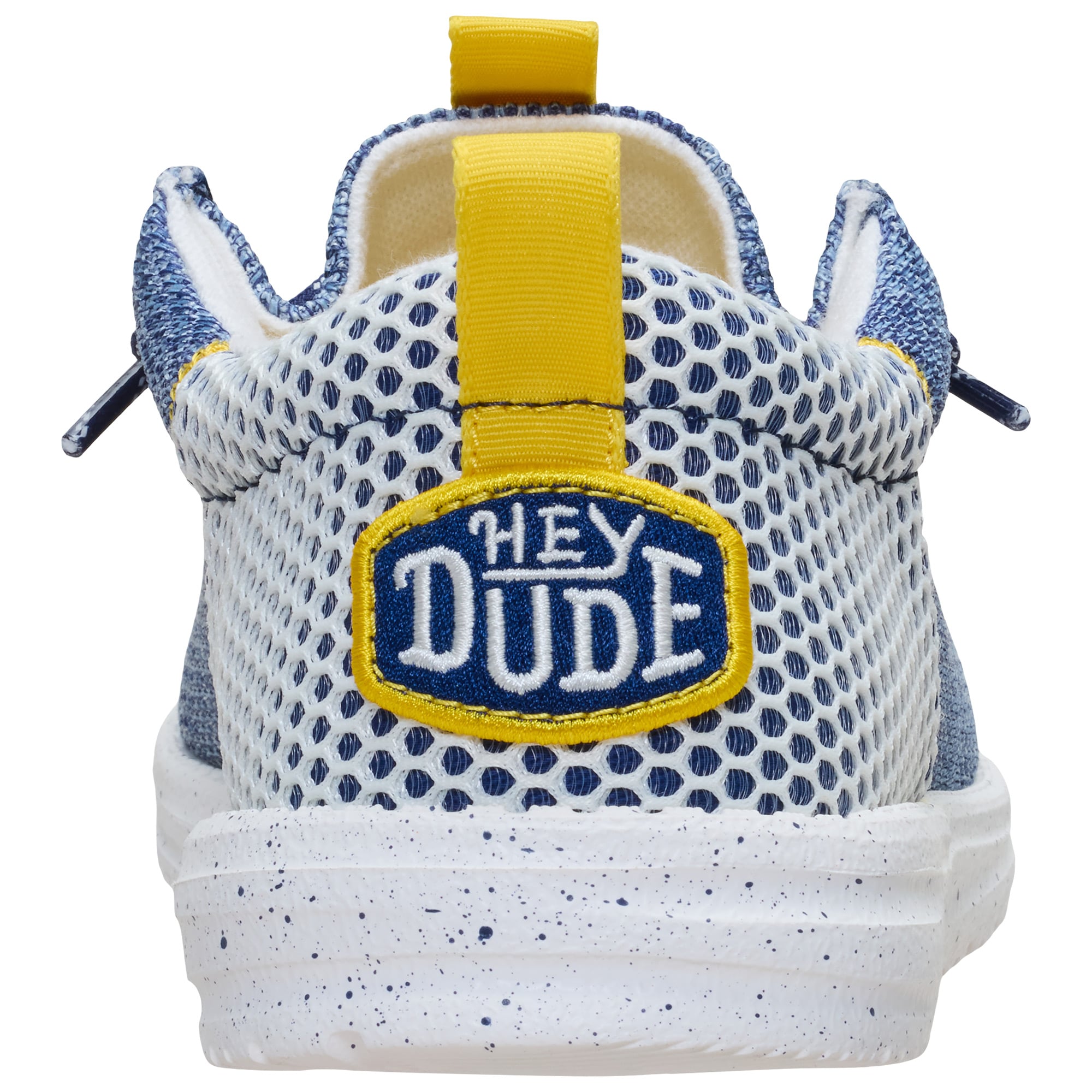 Men's Hey Dude Blue Michigan Wolverines Wally Stretch Sox Shoes