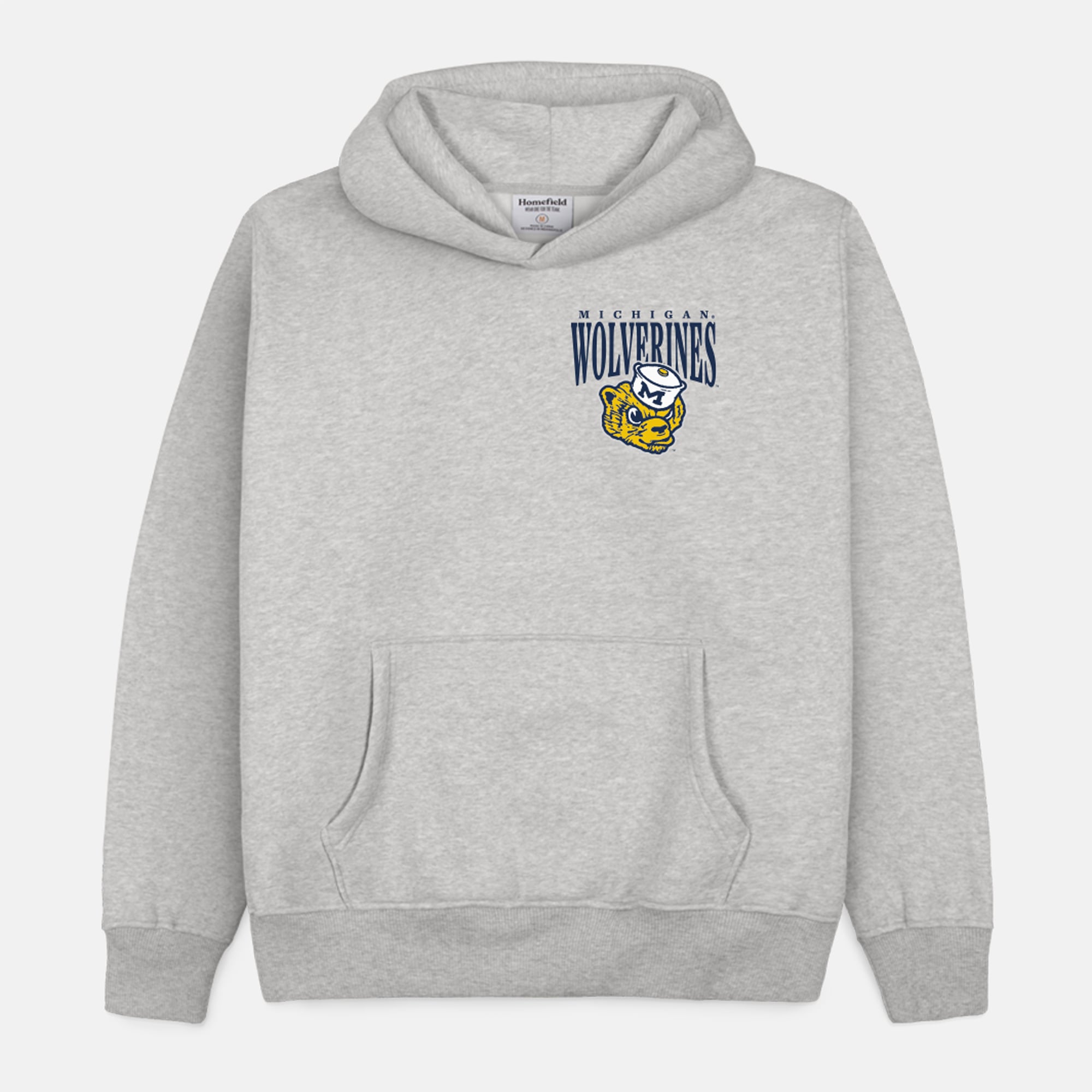 Sweat à capuche épais gris domicile pour homme des Wolverines du Michigan