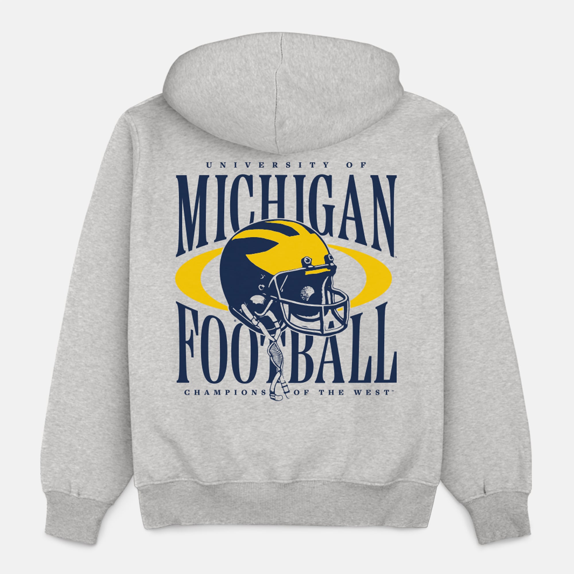 Sweat à capuche épais gris domicile pour homme des Wolverines du Michigan