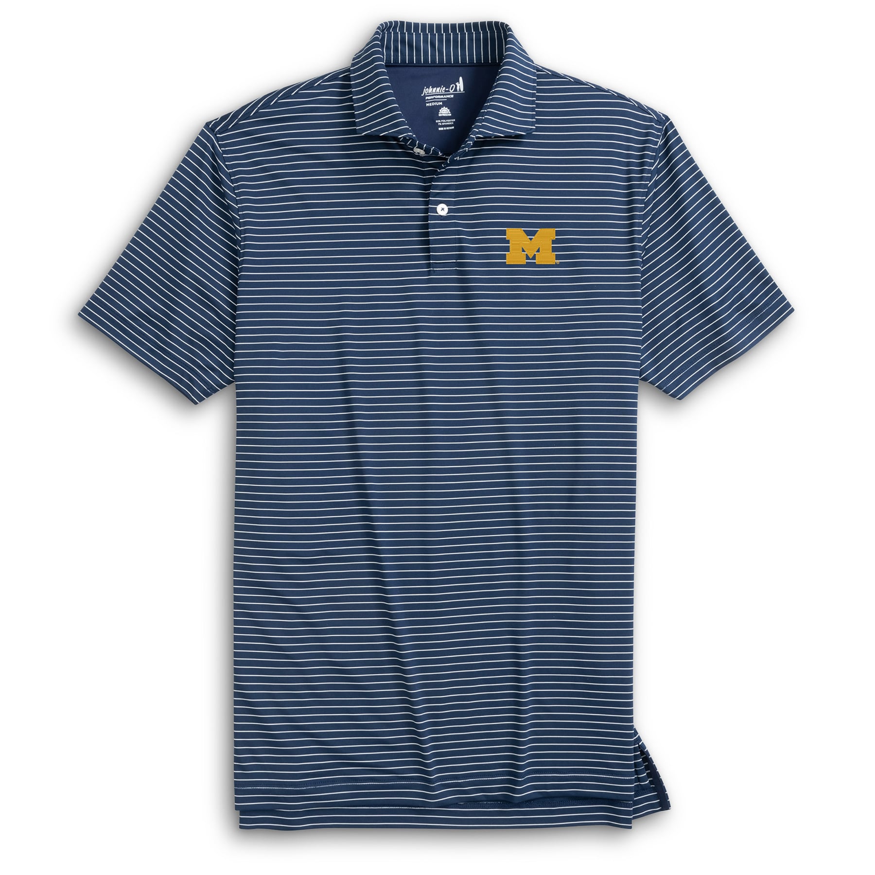 Polo rayé Beau bleu marine johnnie-O pour homme, Michigan Wolverines