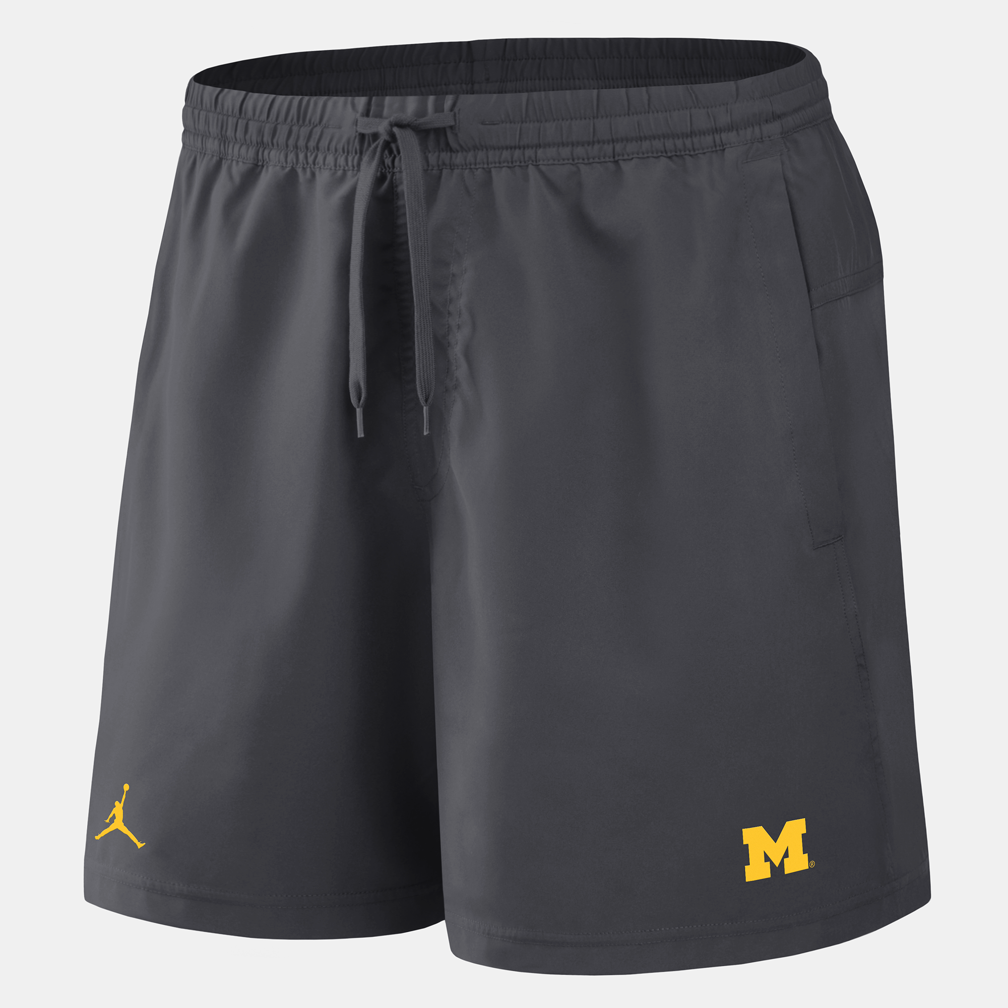 Short Jordan Brand bleu marine Michigan Wolverines avec logo principal Form Dri-FIT pour homme