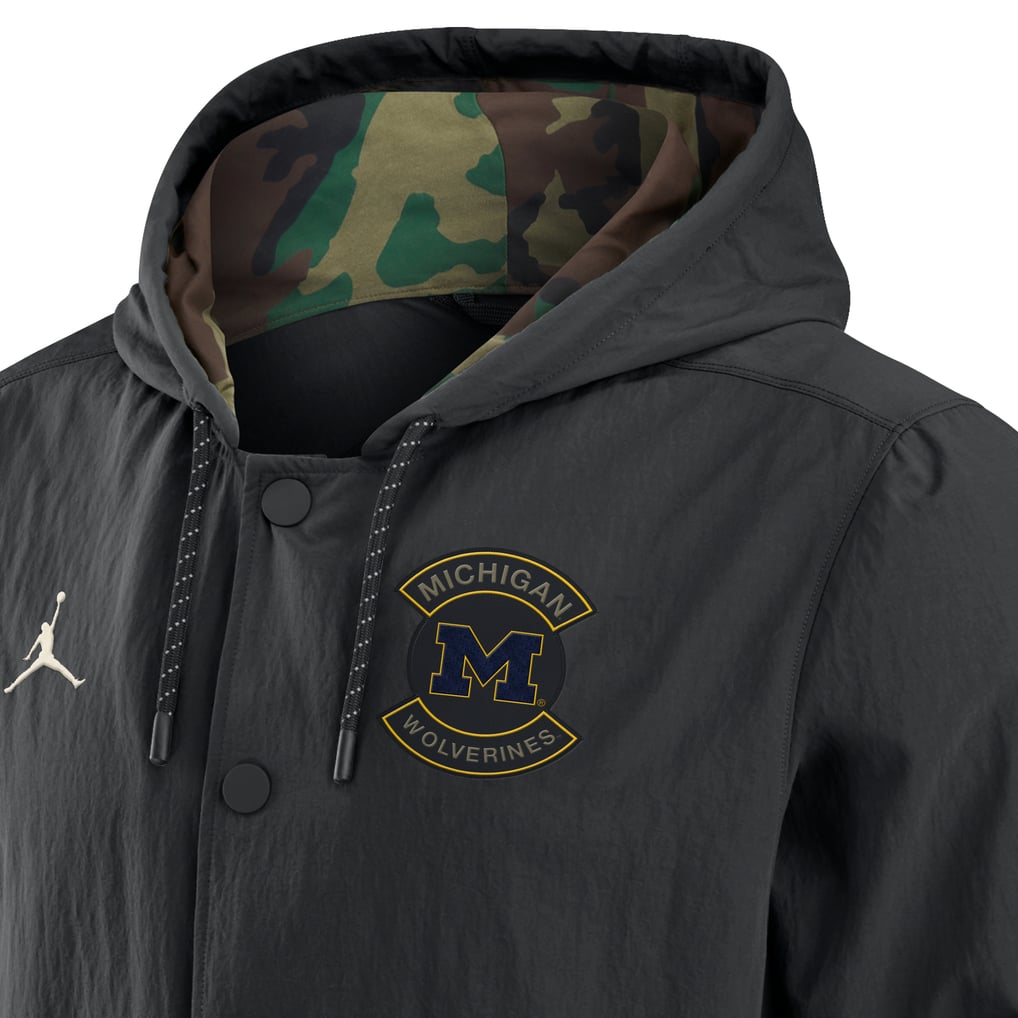 Men's Jordan Brand Black Michigan Wolverines 2025 NCAA Military ...
