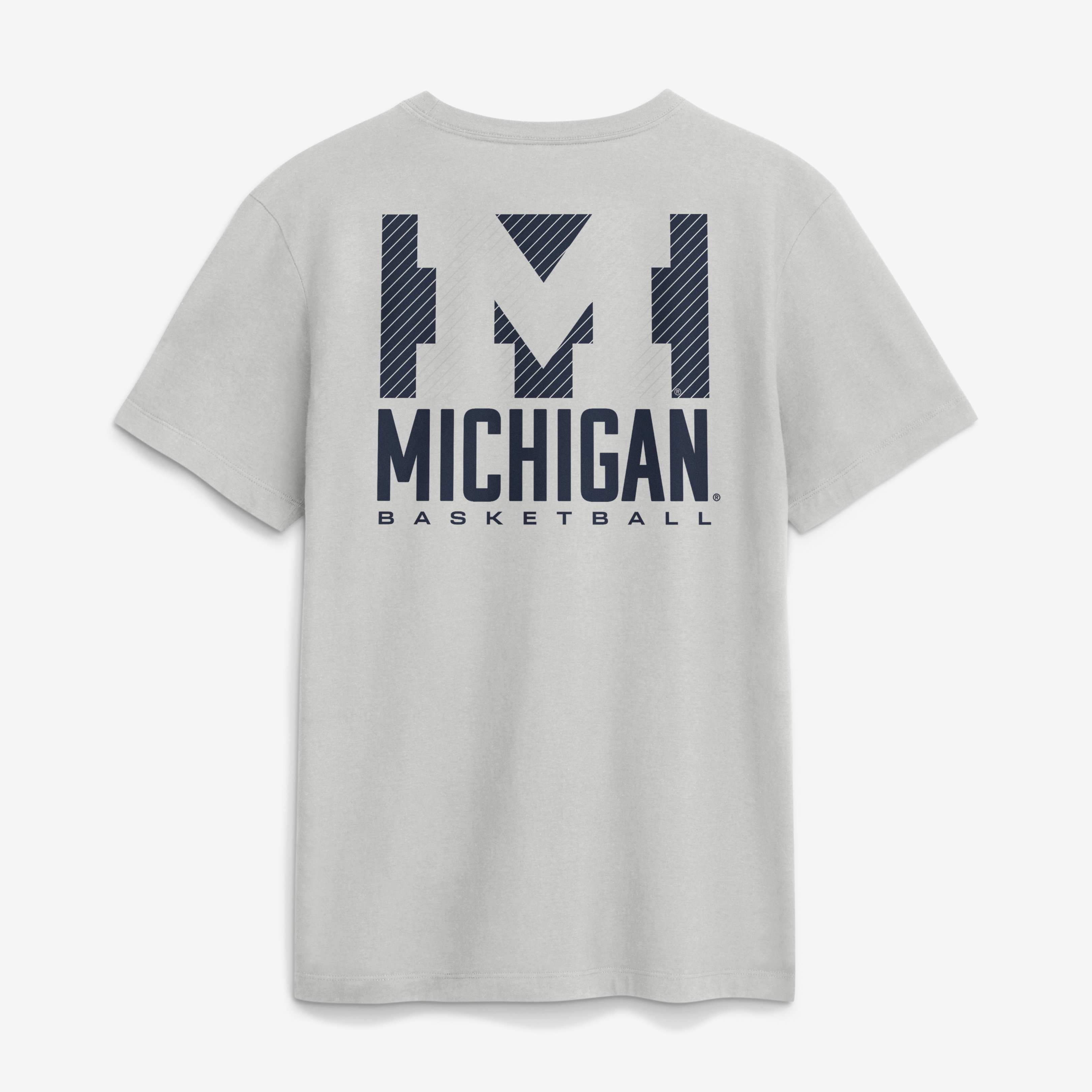 T-shirt Jordan Brand gris pour homme, modèle Michigan Wolverines Courtside Dri-FIT