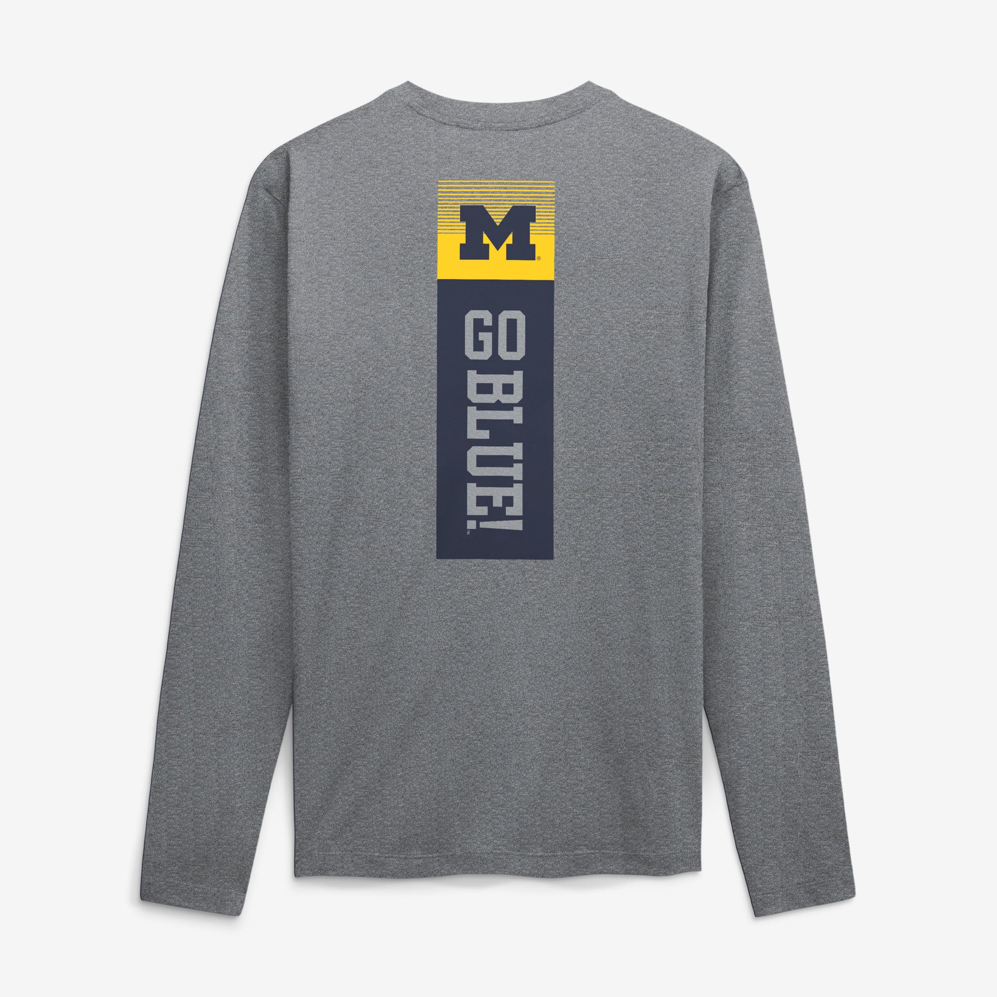 Men's Jordan Brand  Heather Gray Michigan Wolverines Double Stack Legend Dri-FIT Long Sleeve T-Shirt