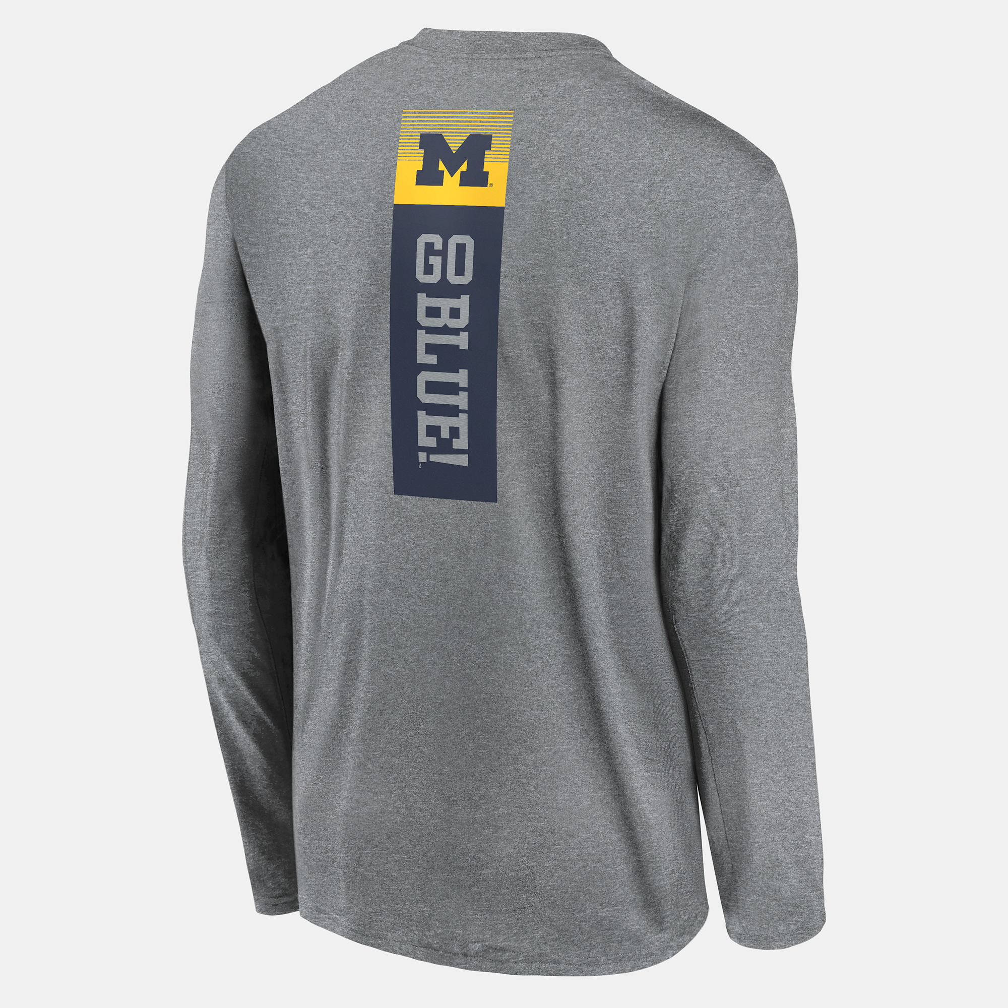 Men's Jordan Brand  Heather Gray Michigan Wolverines Double Stack Legend Dri-FIT Long Sleeve T-Shirt