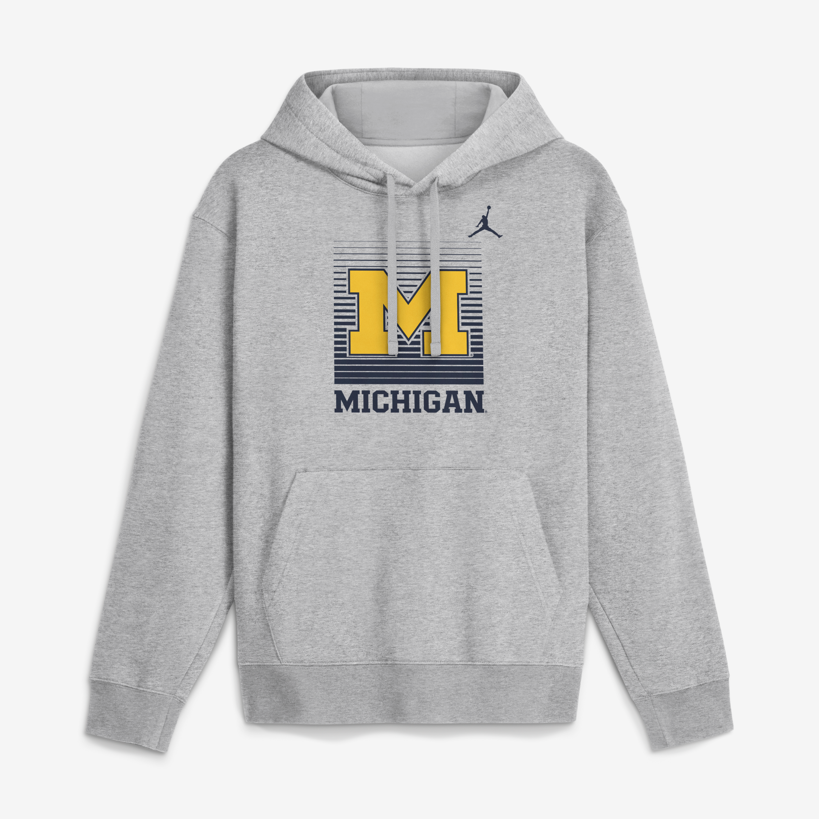 Sweat à capuche Jordan Brand Heather Gray Michigan Wolverines Primetime Gradient Square Club pour homme