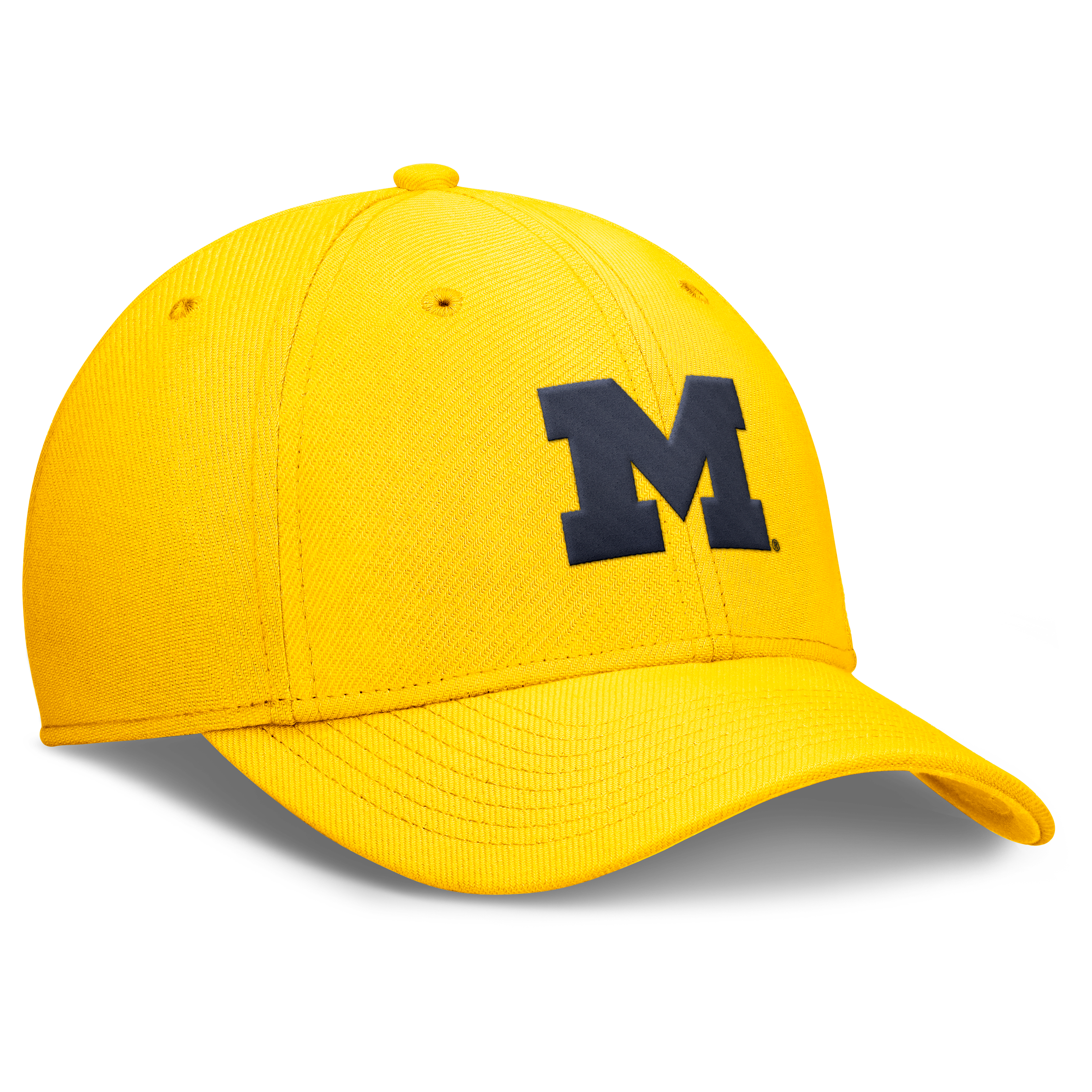 Men's Jordan Brand Navy Michigan Wolverines Rise SwooshFlex Dri-FIT Hat