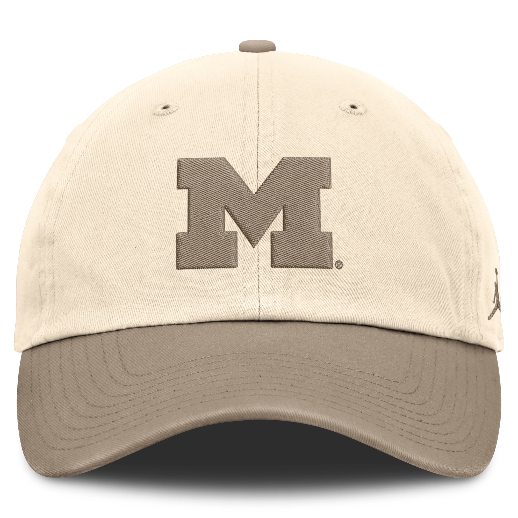 Men's Jordan Brand Natural/Khaki Michigan Wolverines Two-Tone Club Adjustable Hat