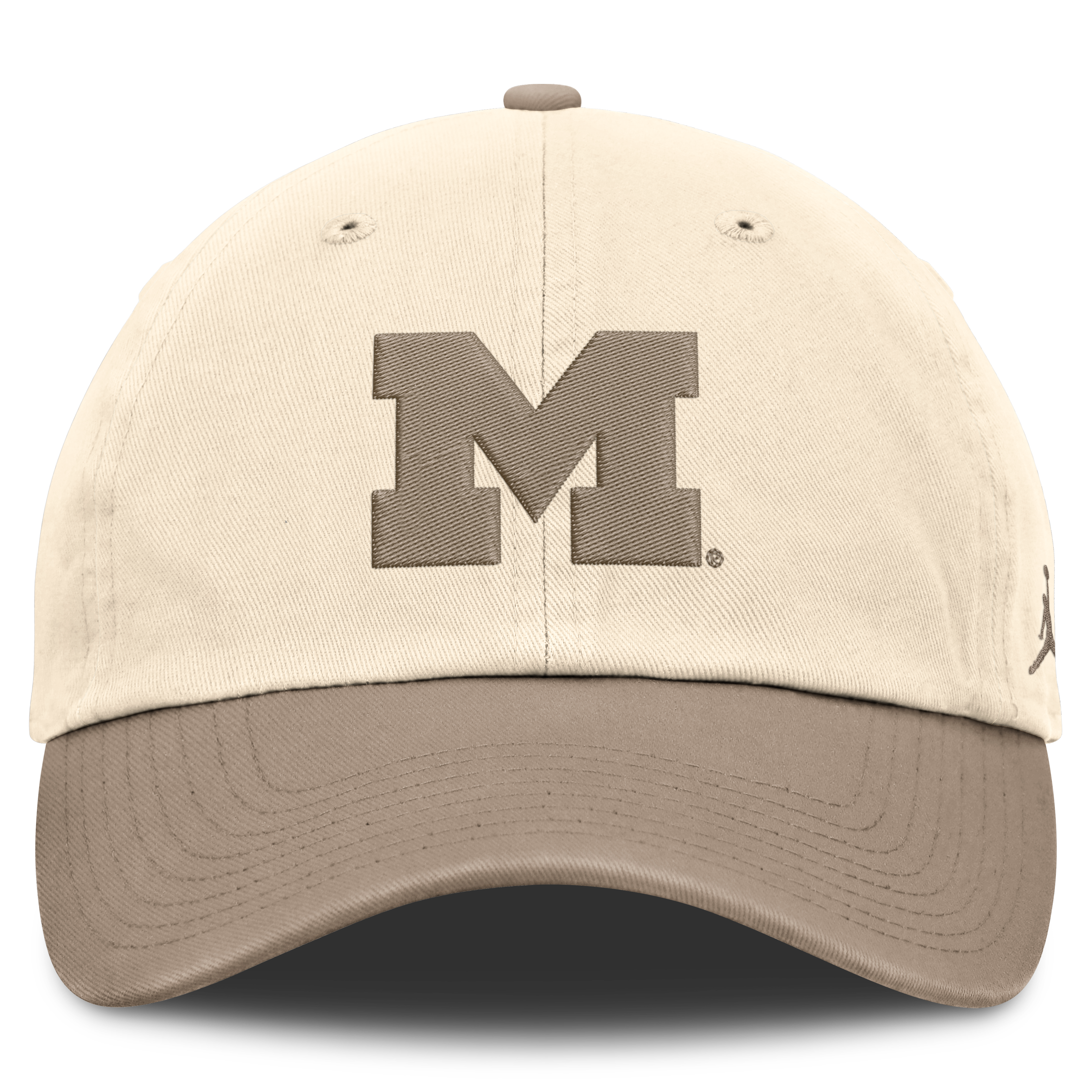 Men's Jordan Brand Natural/Khaki Michigan Wolverines Two-Tone Club Adjustable Hat