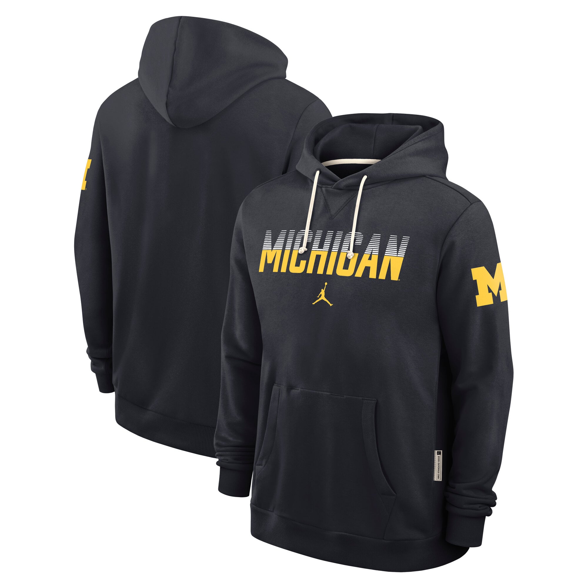 Sweat à capuche Jordan Brand Navy Michigan Wolverines 2026 Sideline Standard Issue Dri-FIT pour homme