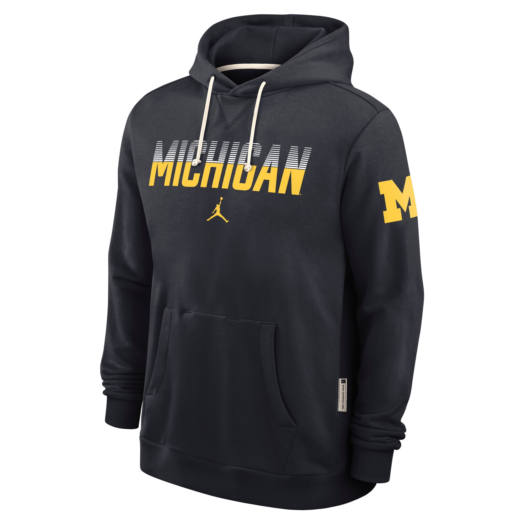 Sweat à capuche Jordan Brand Navy Michigan Wolverines 2026 Sideline Standard Issue Dri-FIT pour homme