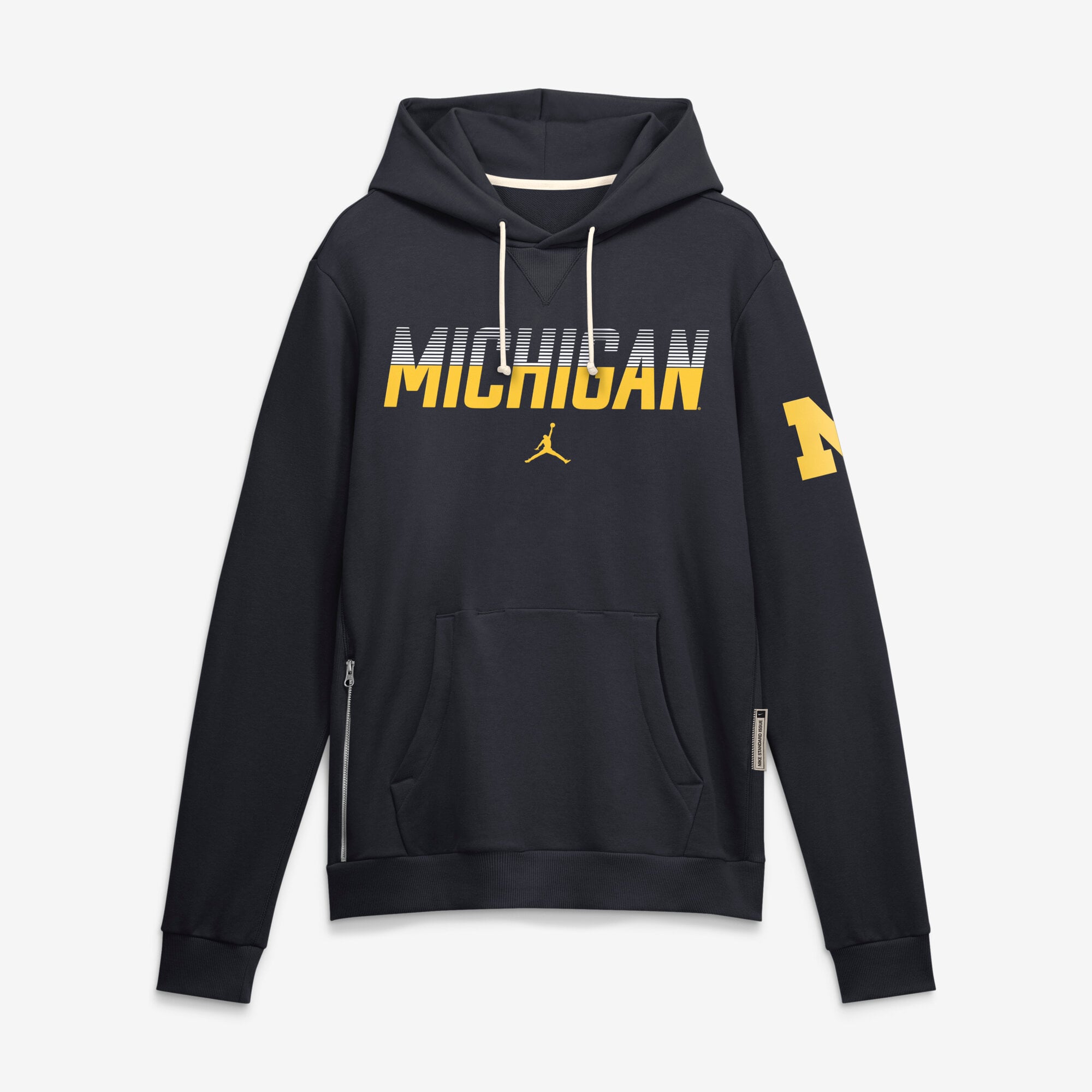 Sweat à capuche Jordan Brand Navy Michigan Wolverines 2026 Sideline Standard Issue Dri-FIT pour homme