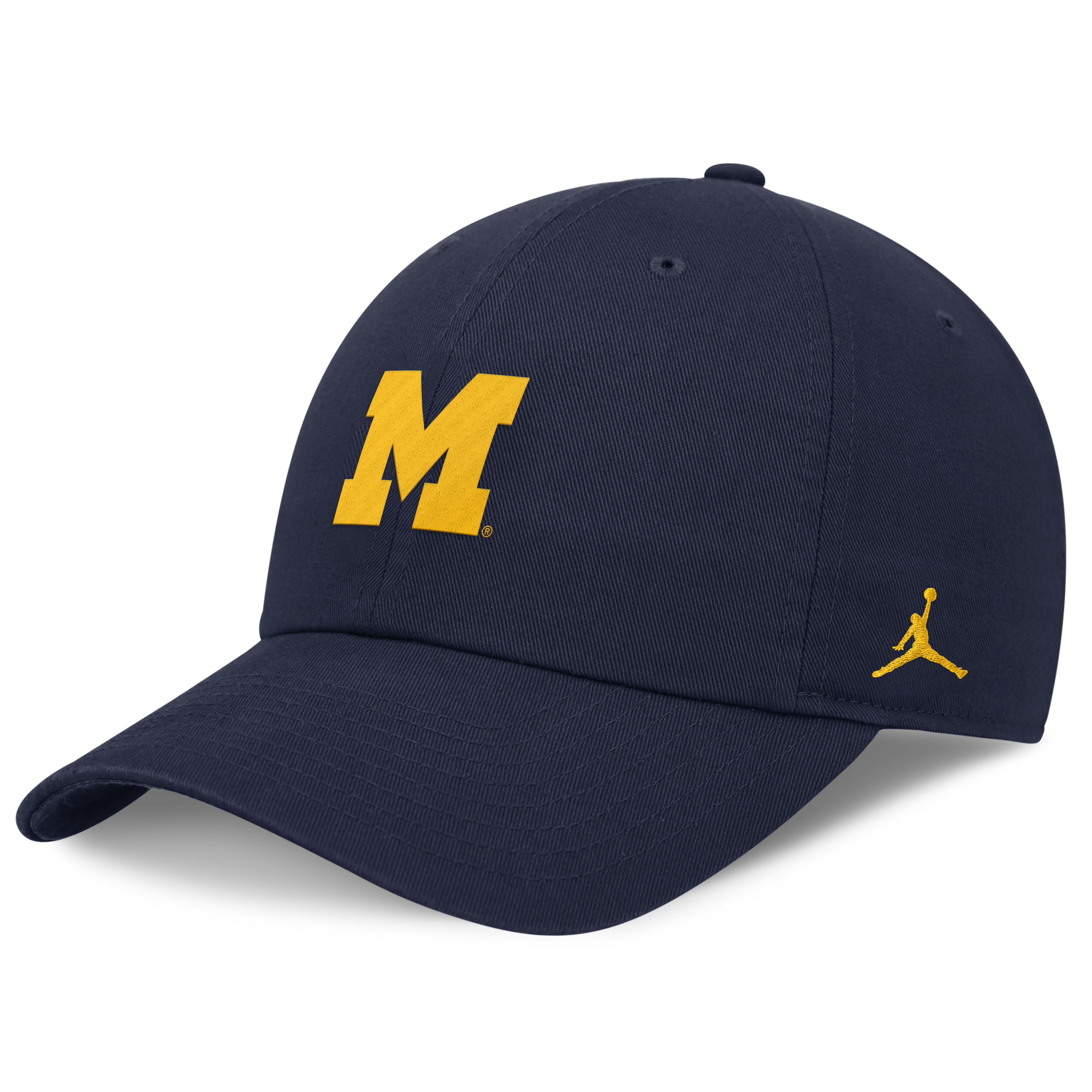Casquette ajustable Jordan Brand Michigan Wolverines Club Dri-FIT bleu marine pour homme