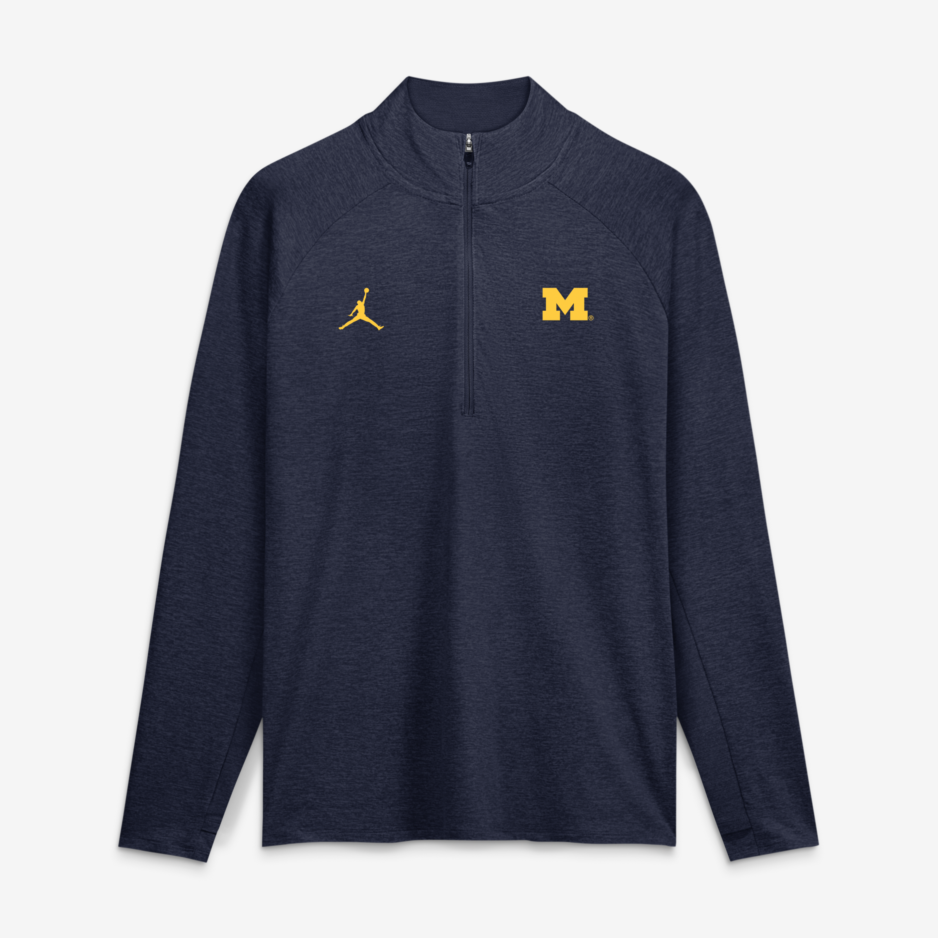 Men's Jordan Brand Navy Michigan Wolverines Dri-FIT Stride Half-Zip Running Top