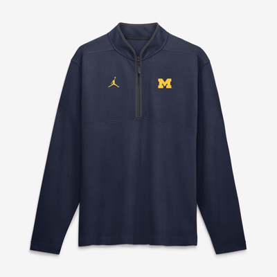  Michigan Wolverines Jordan Brand Dri-FIT Victory Half-Zip Pullover - Navy