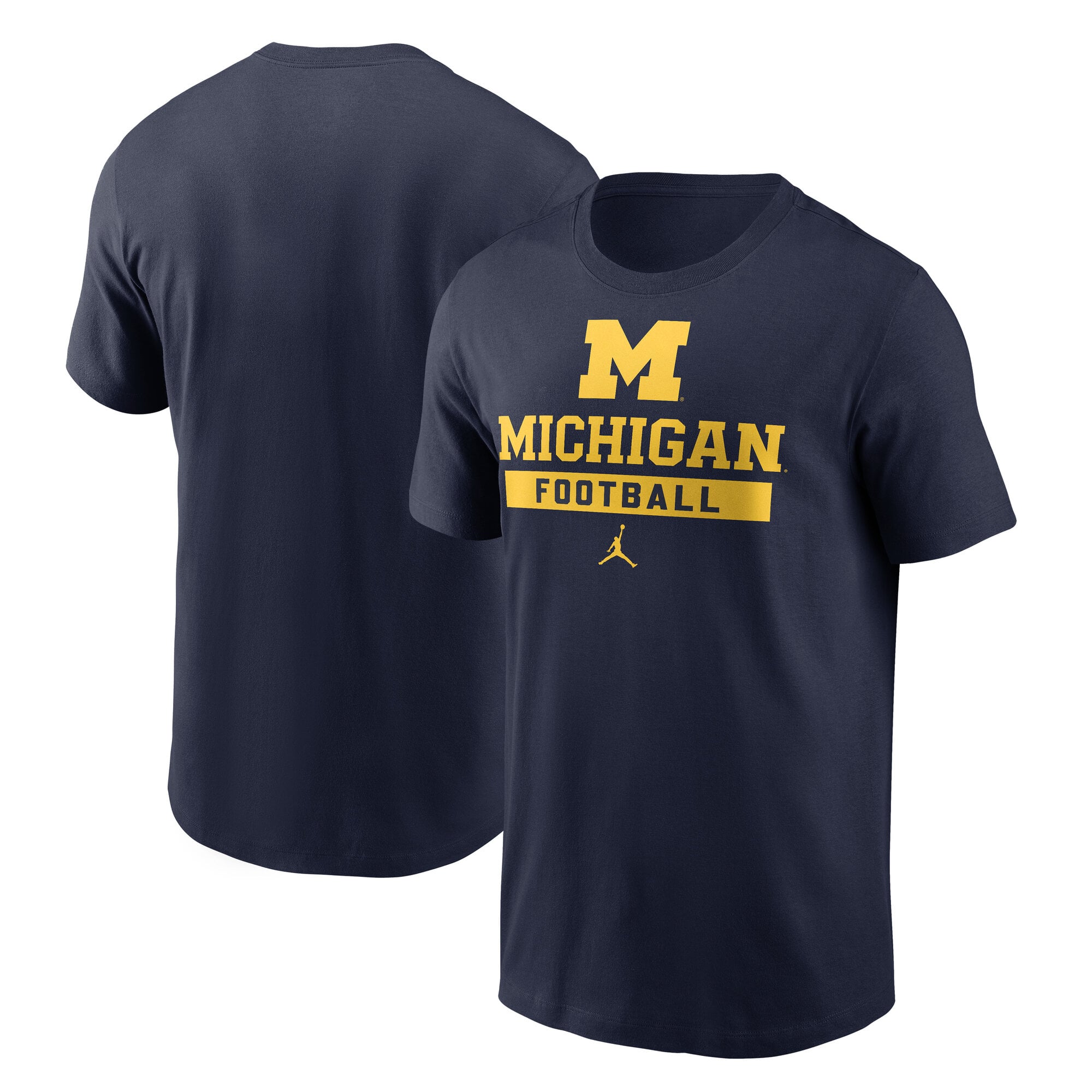 Men's Jordan Brand Navy Michigan Wolverines Football T-Shirt