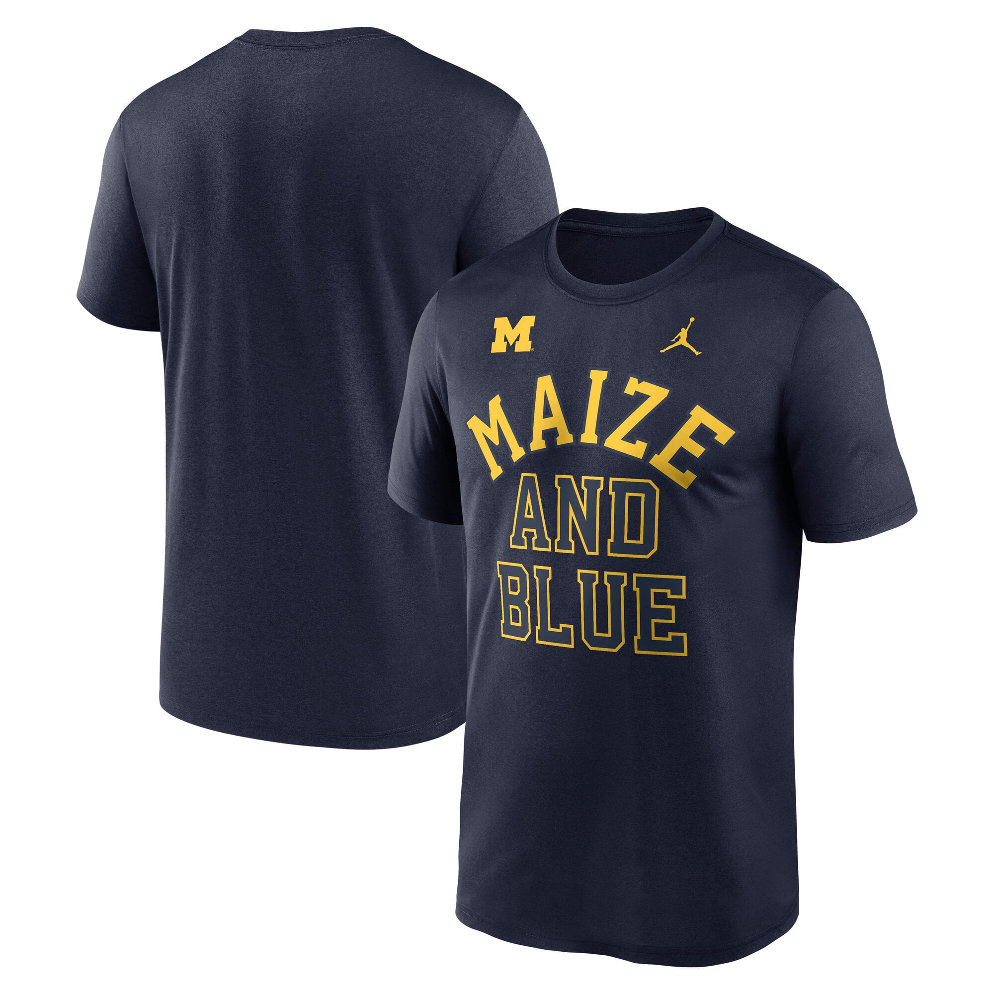 Men's Jordan Brand Navy Michigan Wolverines Primetime Arch Mantra Legend Dri-FIT T-Shirt