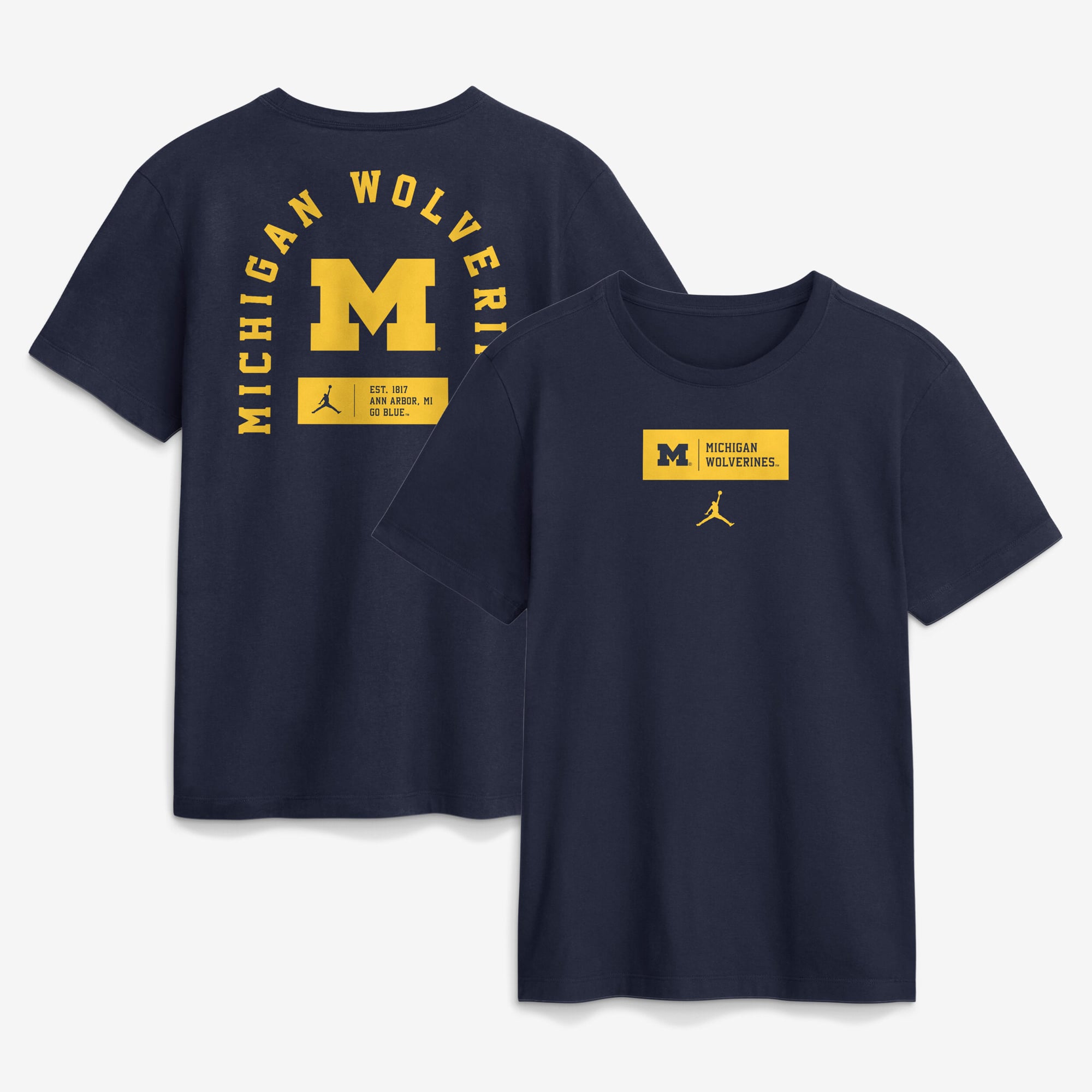 Men's Jordan Brand Navy Michigan Wolverines Primetime Crew T-Shirt