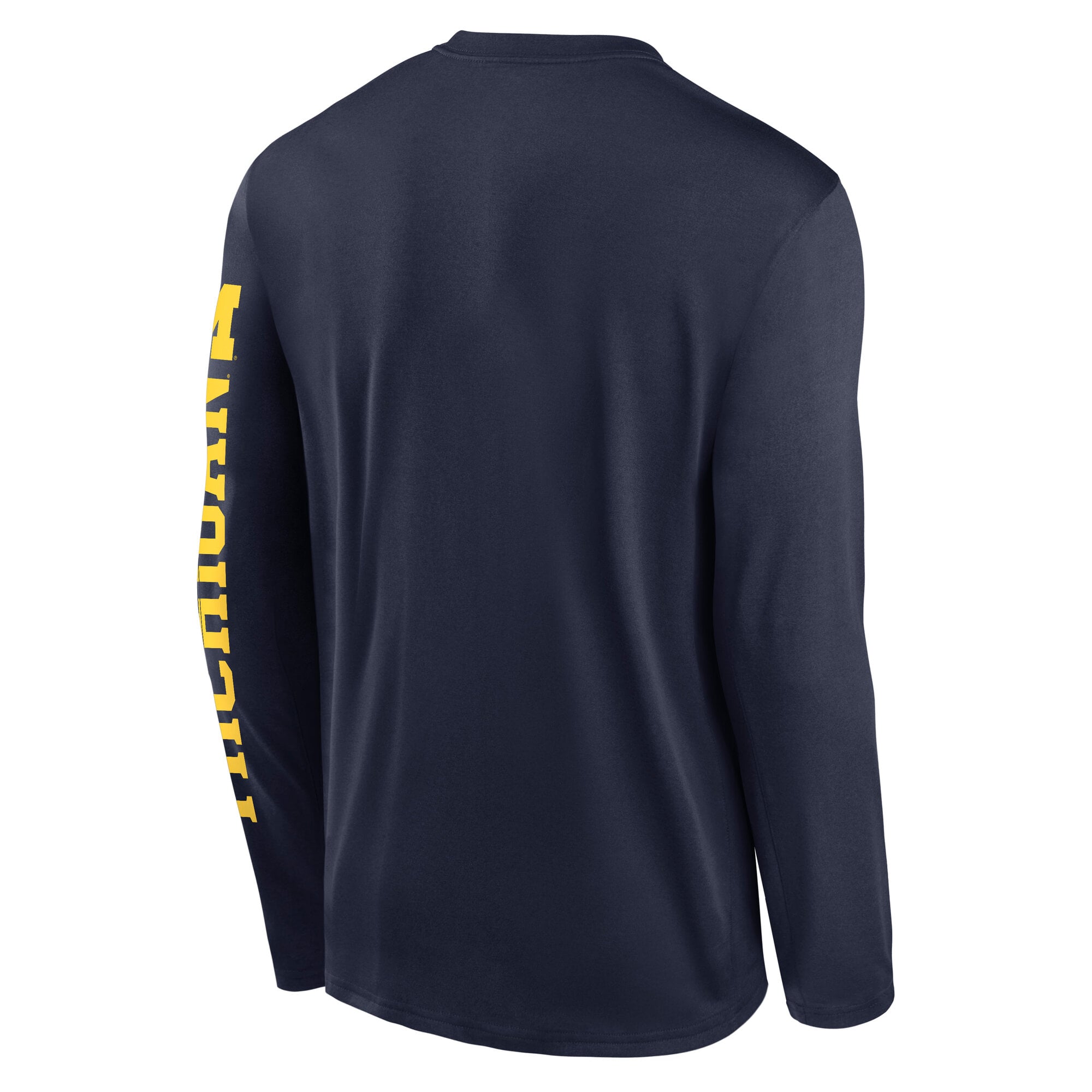 Men's Jordan Brand Navy Michigan Wolverines Primetime Logo Sleeve Legend Dri-FIT Long T-Shirt