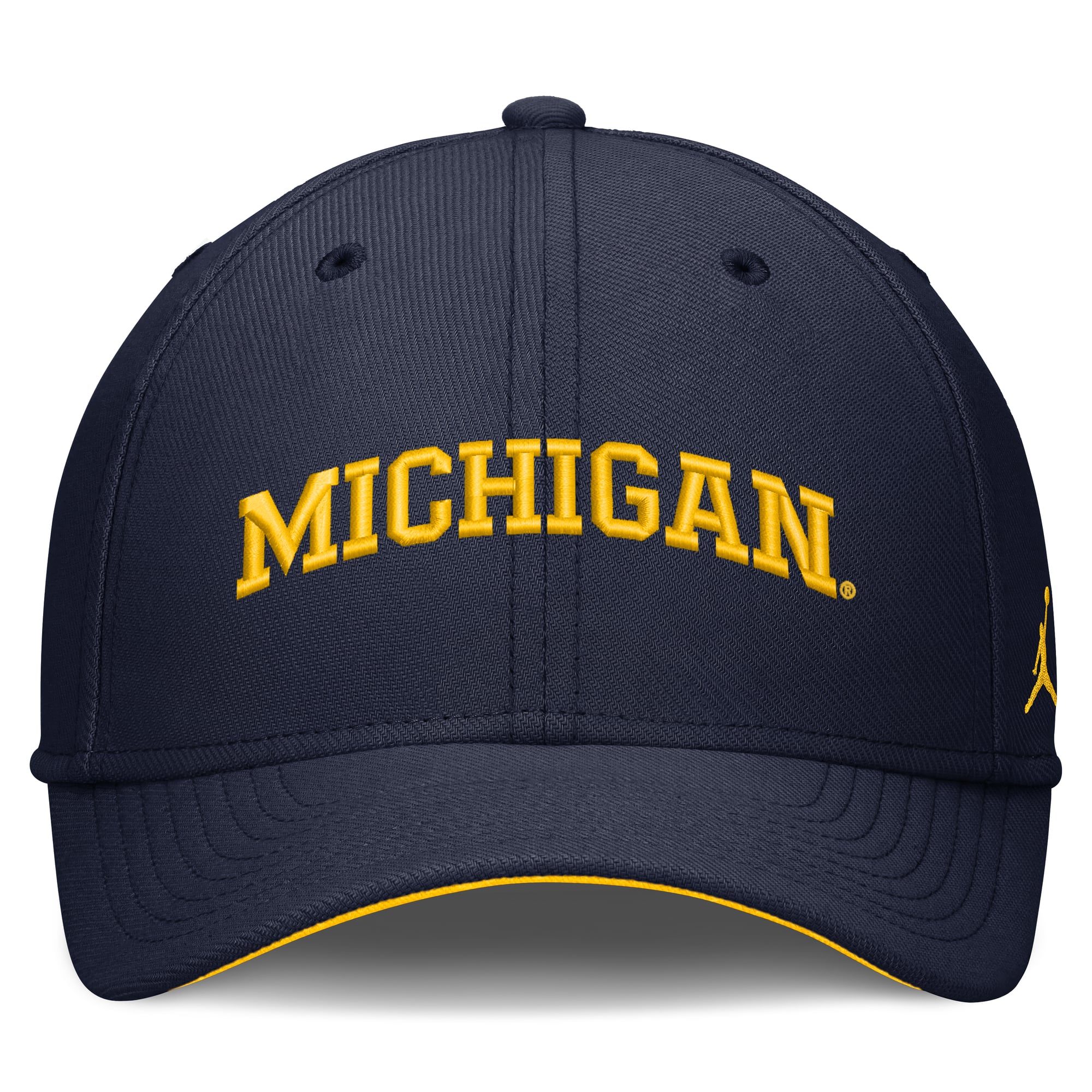 Casquette Jordan Brand bleu marine Michigan Wolverines Primetime Team Rise Dri-FIT Flex pour homme