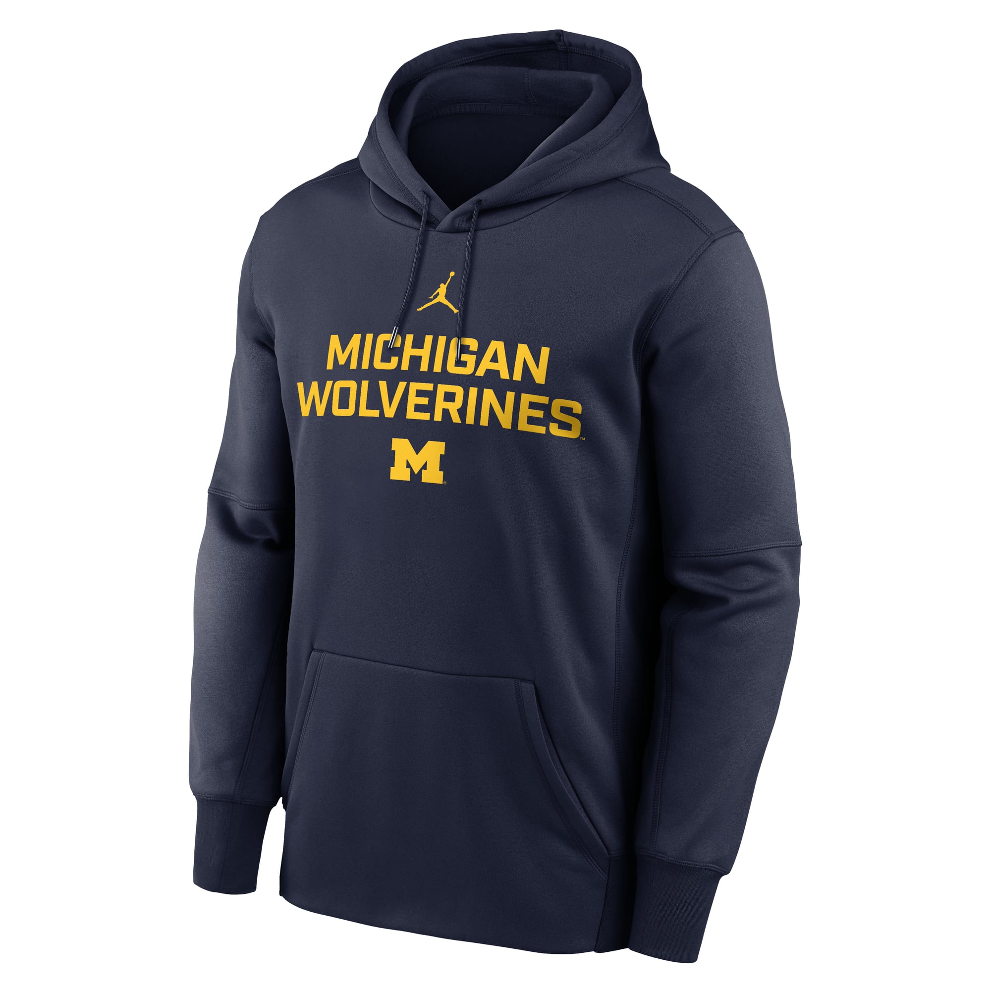 Sweat à capuche Jordan Brand bleu marine Michigan Wolverines Team Stacked Performance pour homme