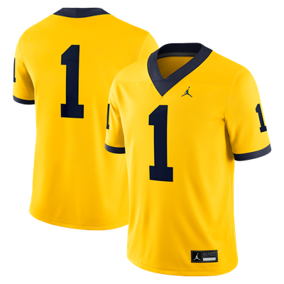 #1 Michigan Wolverines Jordan Brand  Alternate Game Football Jersey - Maize