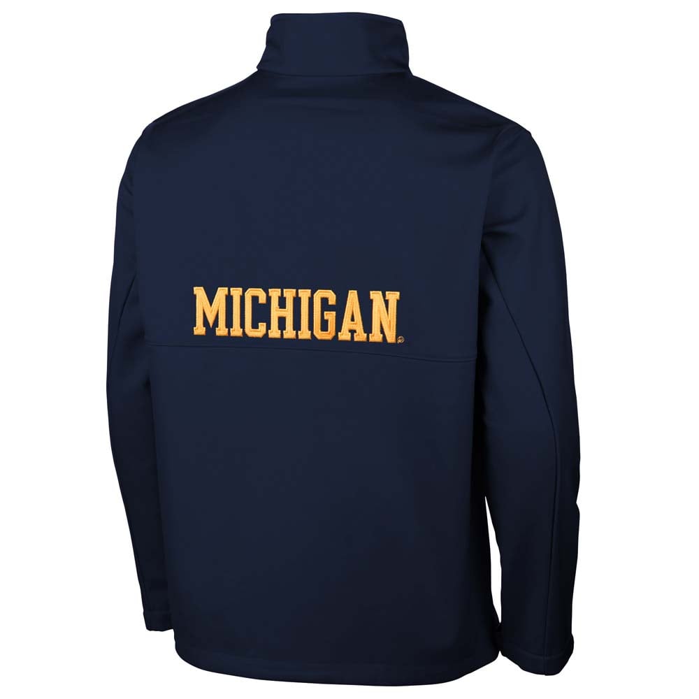 Mens Michigan Wolverines Columbia Navy Blue Ascender Bonded