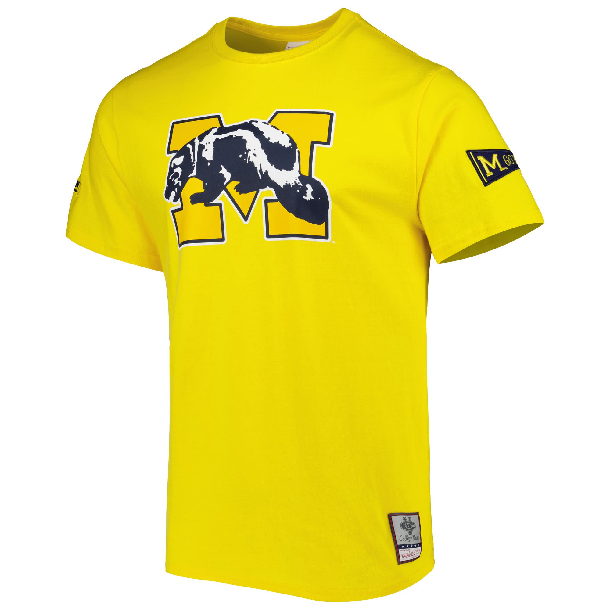 Men's Mitchell & Ness Maize Michigan Wolverines Team Origins T-Shirt