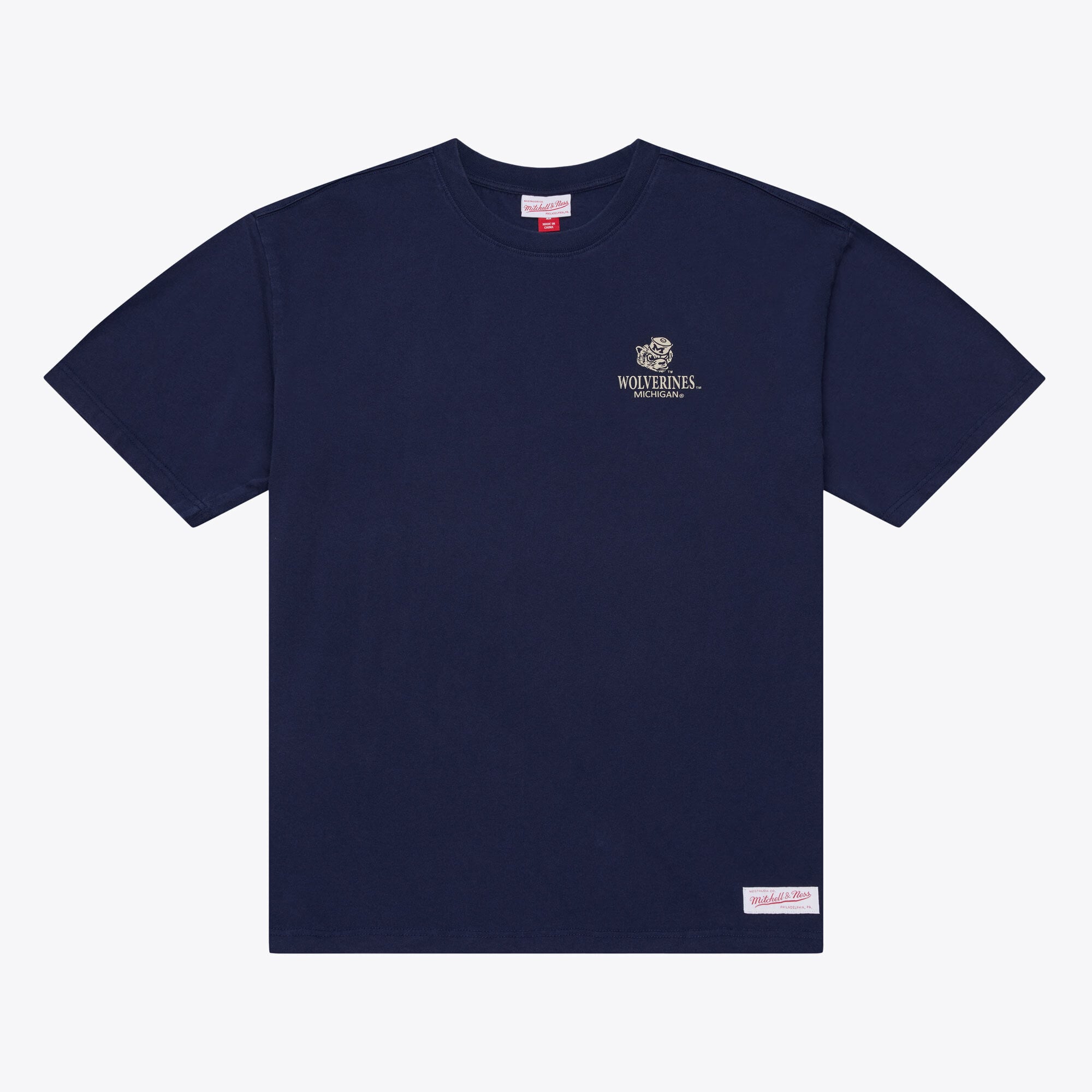 Men's  Mitchell & Ness Navy Michigan Wolverines Core Icon T-Shirt