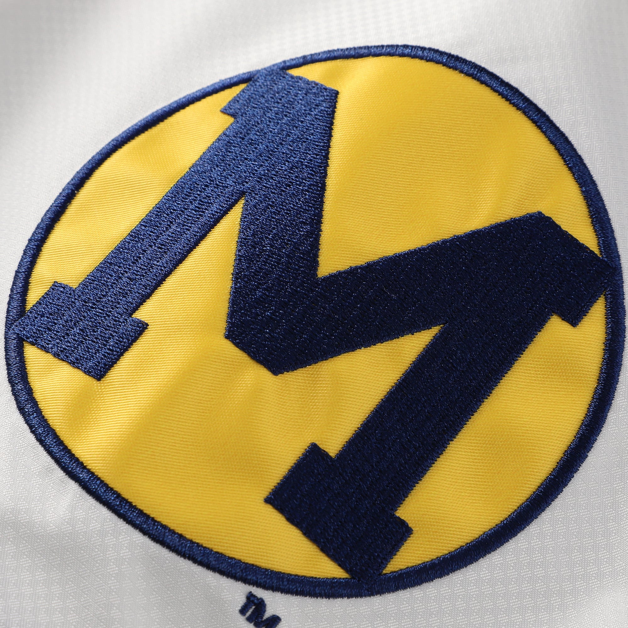 Men's Mitchell & Ness Navy Michigan Wolverines Head Coach Lightweight Anorak Half-Zip Windbreaker