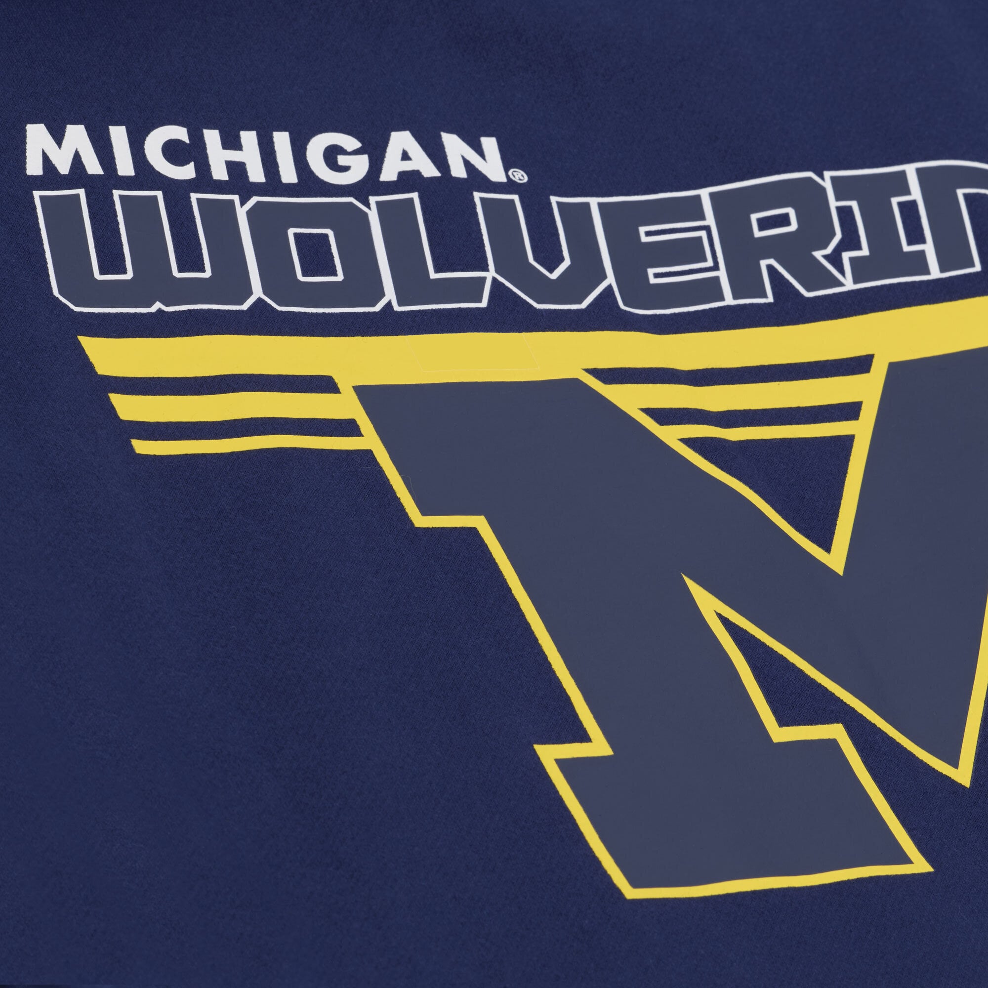 Sweat à capuche en polaire Mitchell & Ness bleu marine Michigan Wolverines triple motif carreaux pour homme