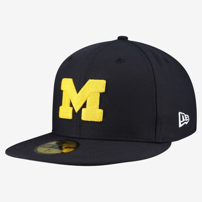 Michigan Wolverines New Era Core 59FIFTY Fitted Hat - Navy