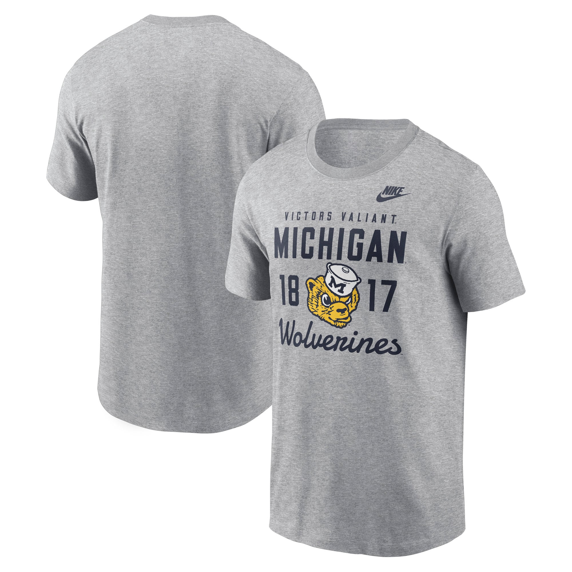 Men's Nike Navy Michigan Wolverines Legacy Stacked Established T-Shirt