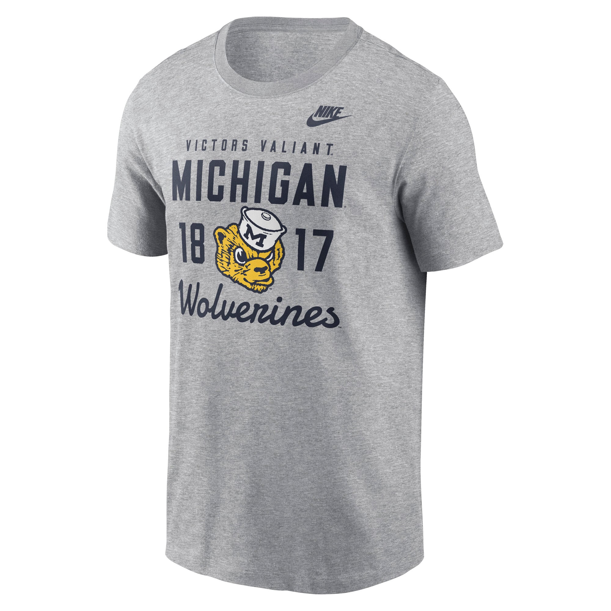 Men's Nike Navy Michigan Wolverines Legacy Stacked Established T-Shirt