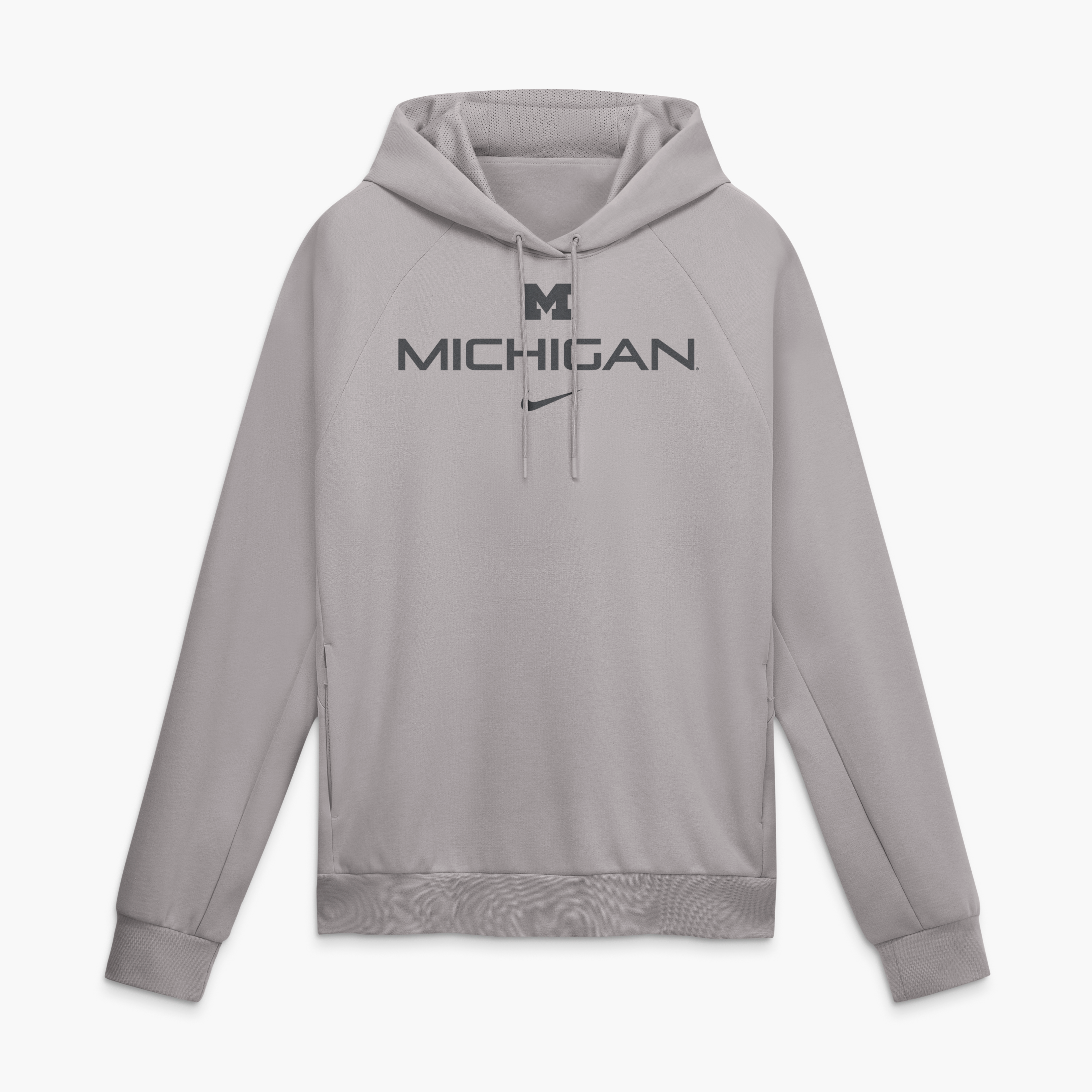Men's Nike Gray Michigan Wolverines Premium Performance Raglan Dri-FIT Hoodie