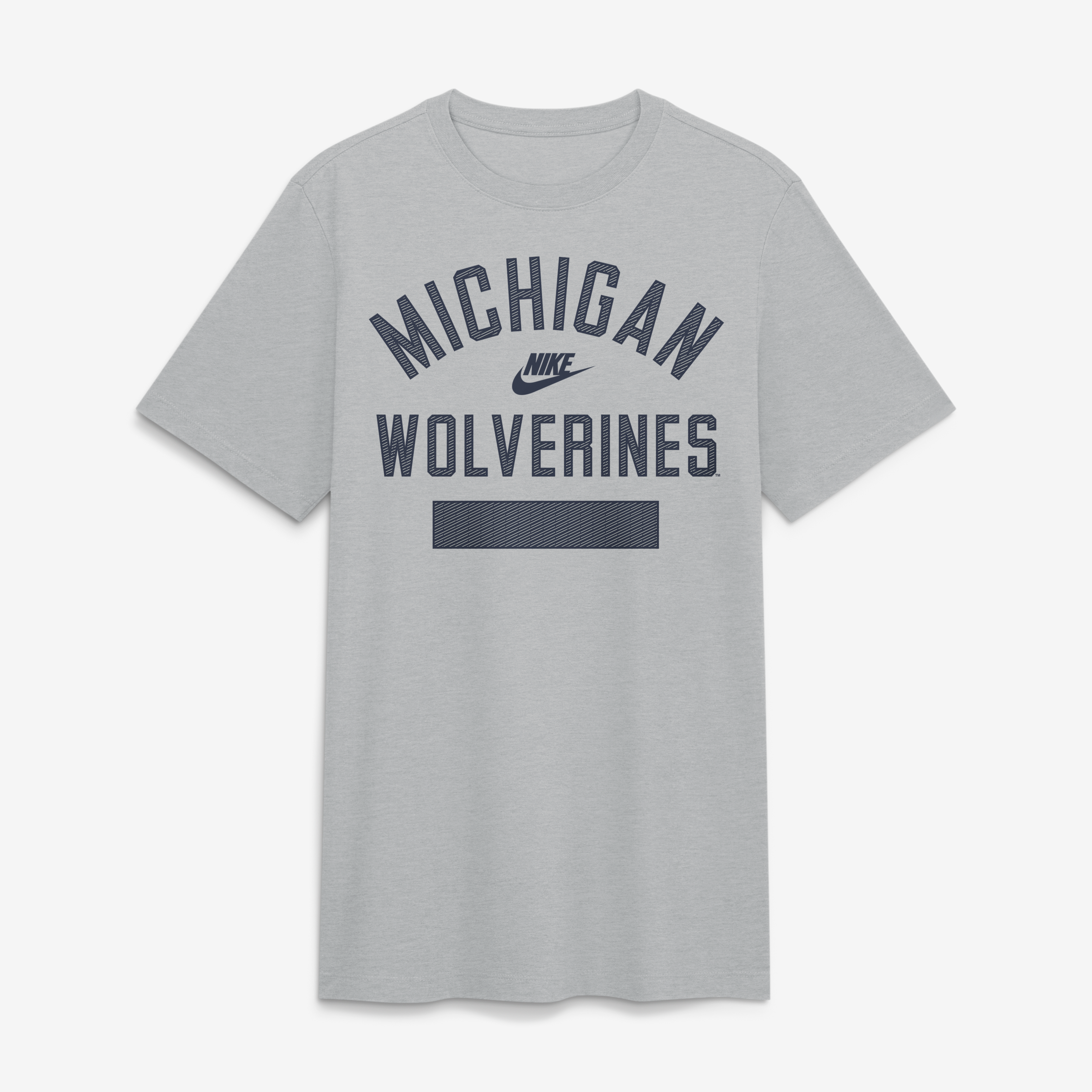 Men's Nike  Heather Gray Michigan Wolverines Arch Wordmark Legacy Tri-Blend T-Shirt